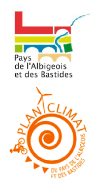 Logos du Pôle territorial de l'Albigeois et des Bastides et du Plan Climat