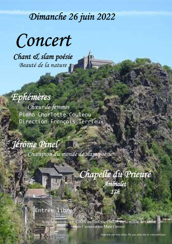 Concert à la chapelle du prieuré à Ambialet