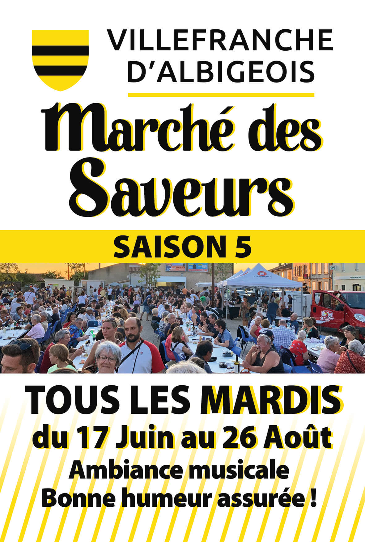 Marché des saveurs, à Villefranche d'Albigeois