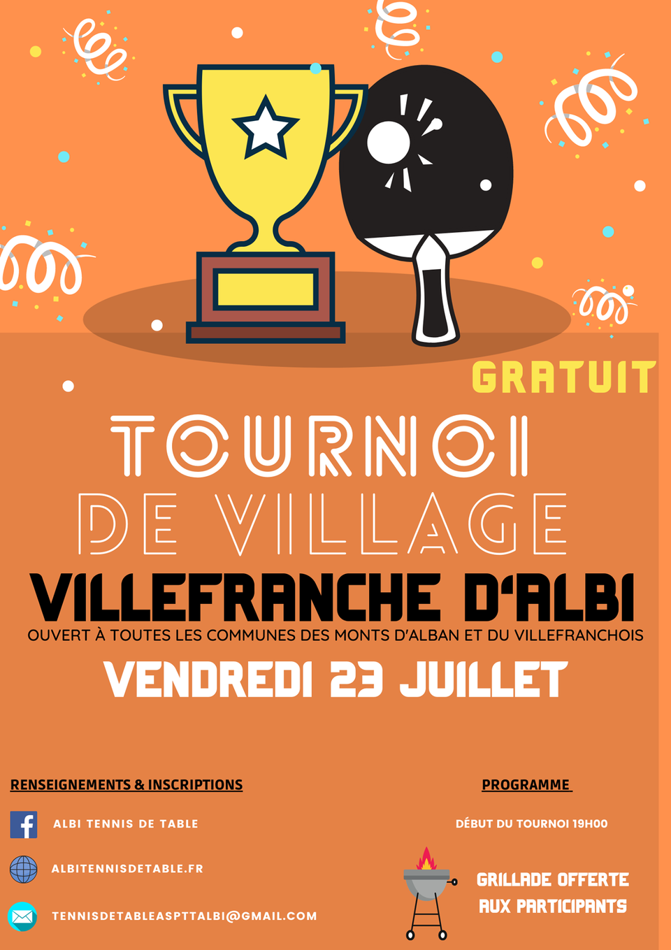 Tournoi de Tennis de Table à Villefranche ! 