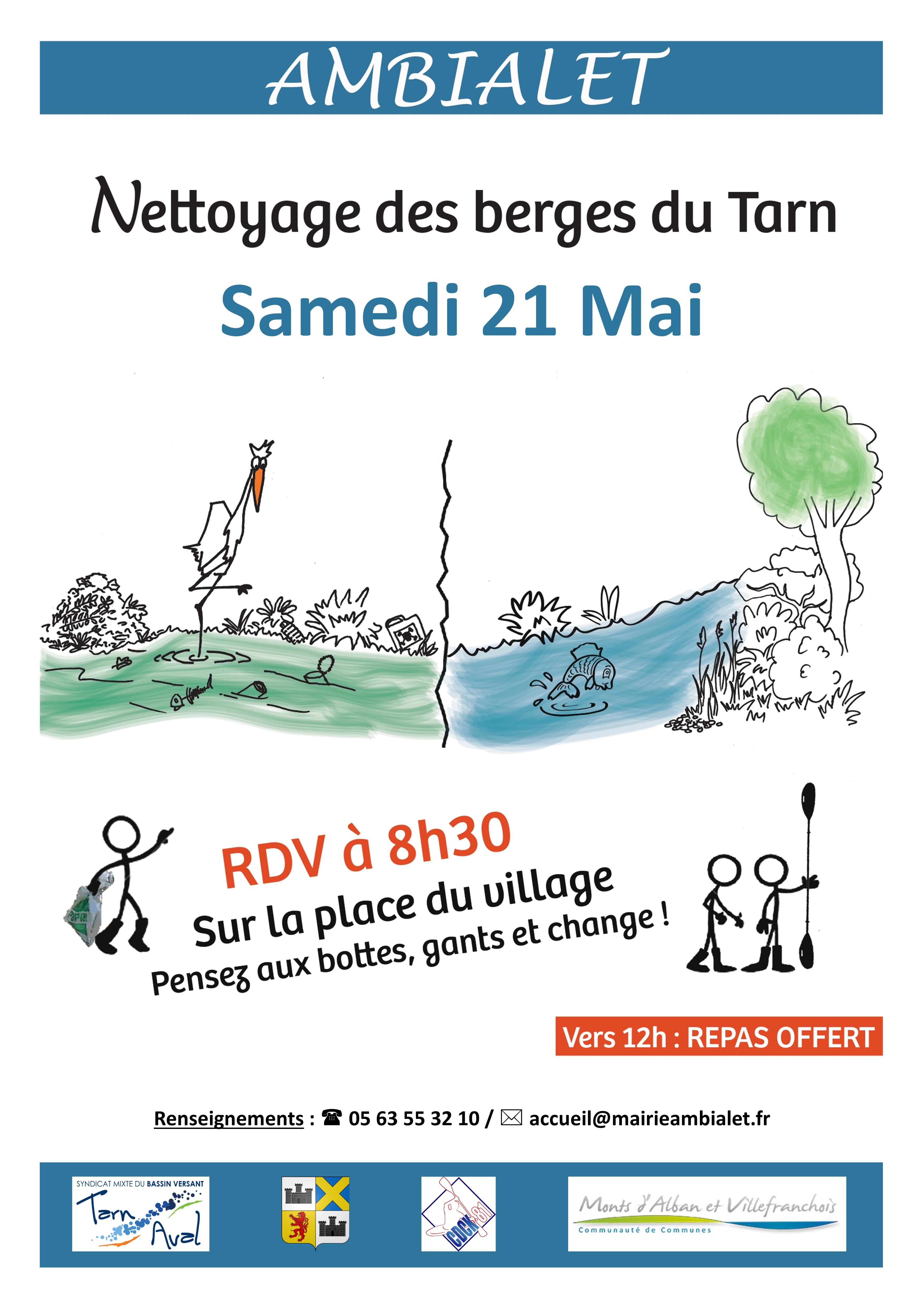 Nettoyage des berges du Tarn