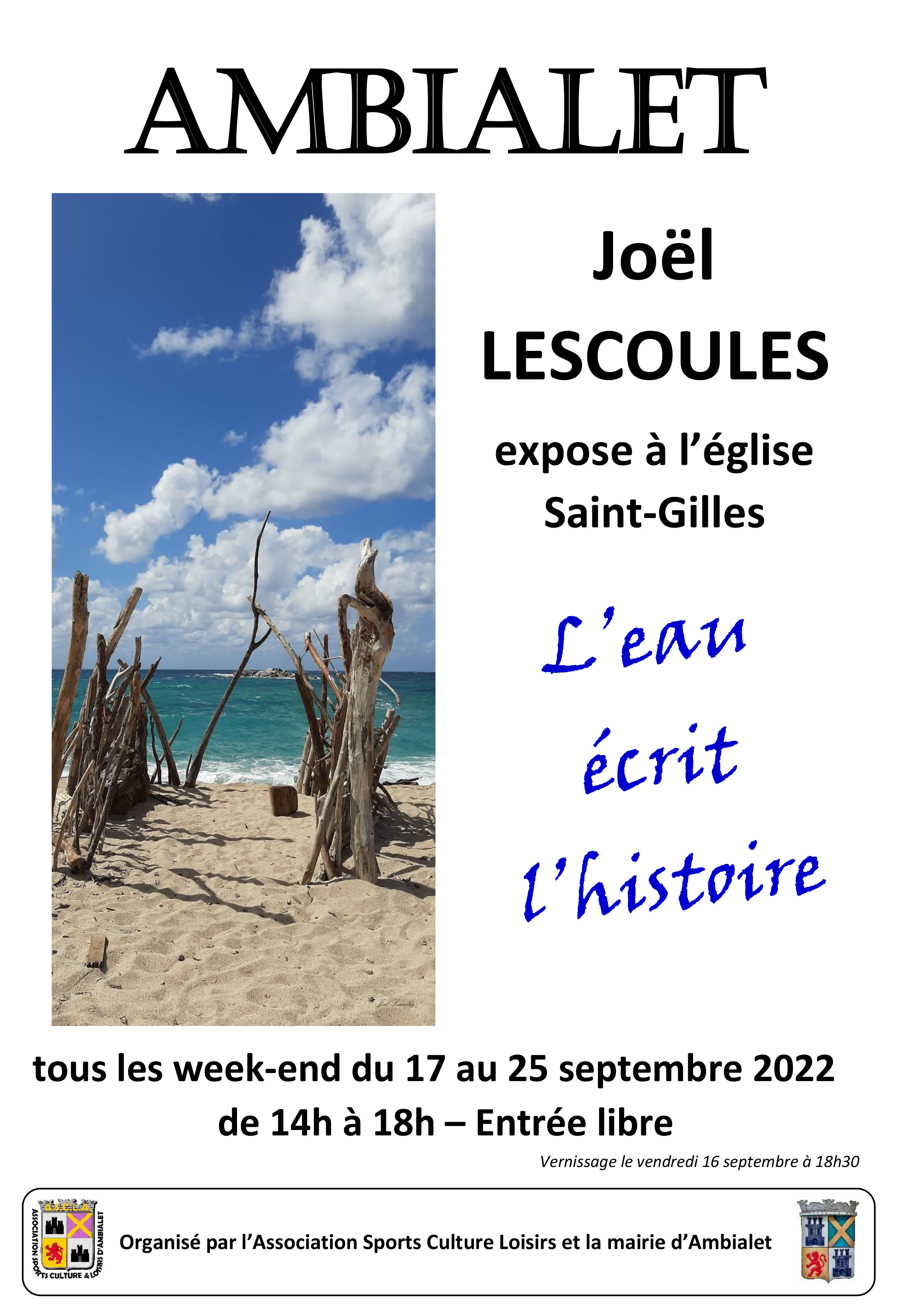 Exposition de Joël Lescoules à Ambialet