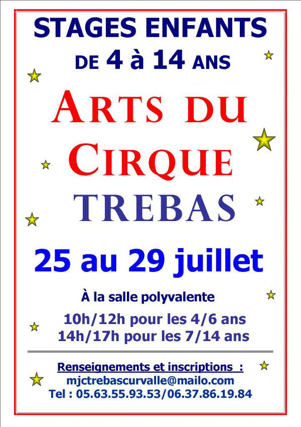 Stage de cirque à la MJC de Trébas-Curvalle
