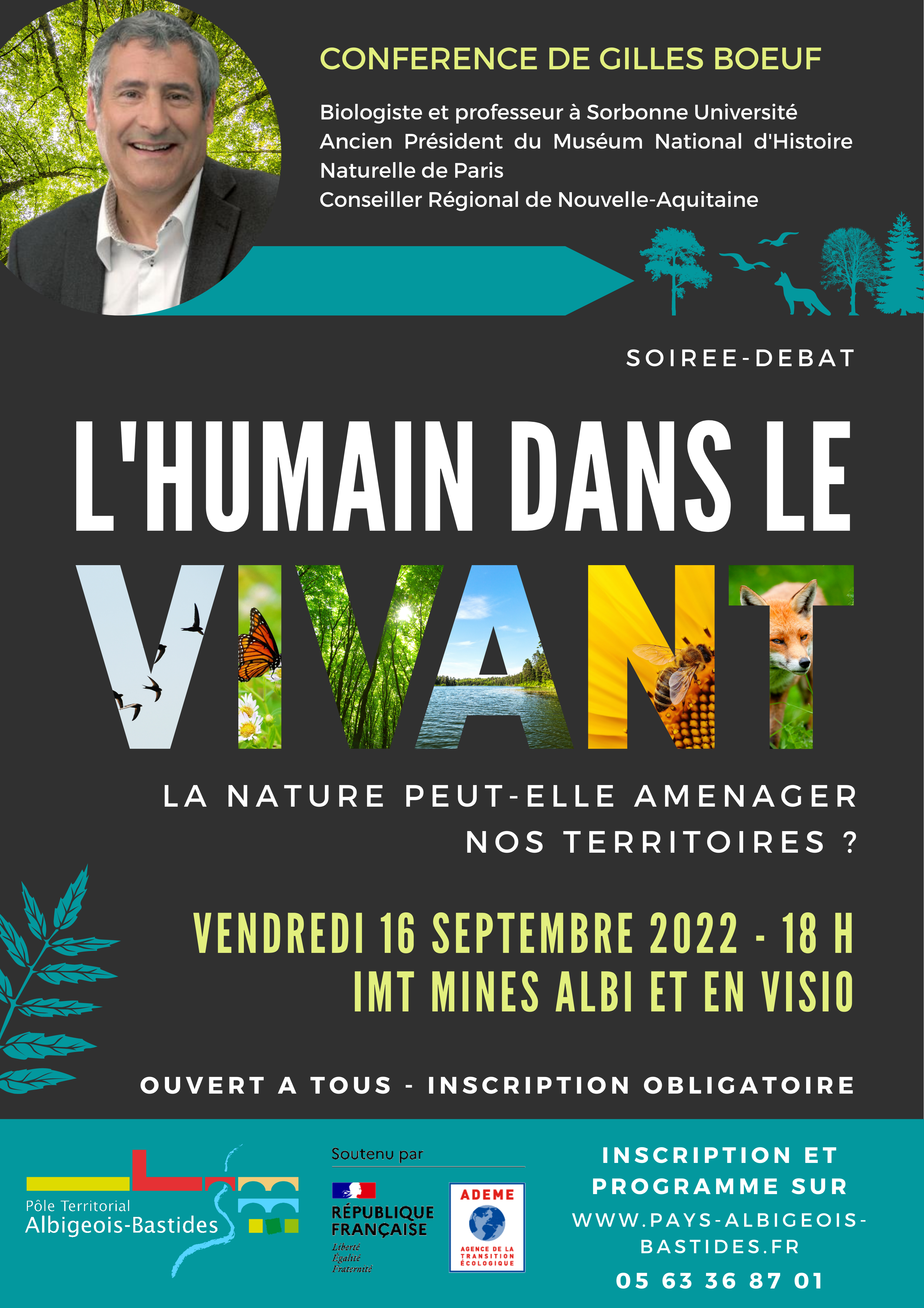 Conférence : "L'humain dans le vivant" avec Gilles Boeuf