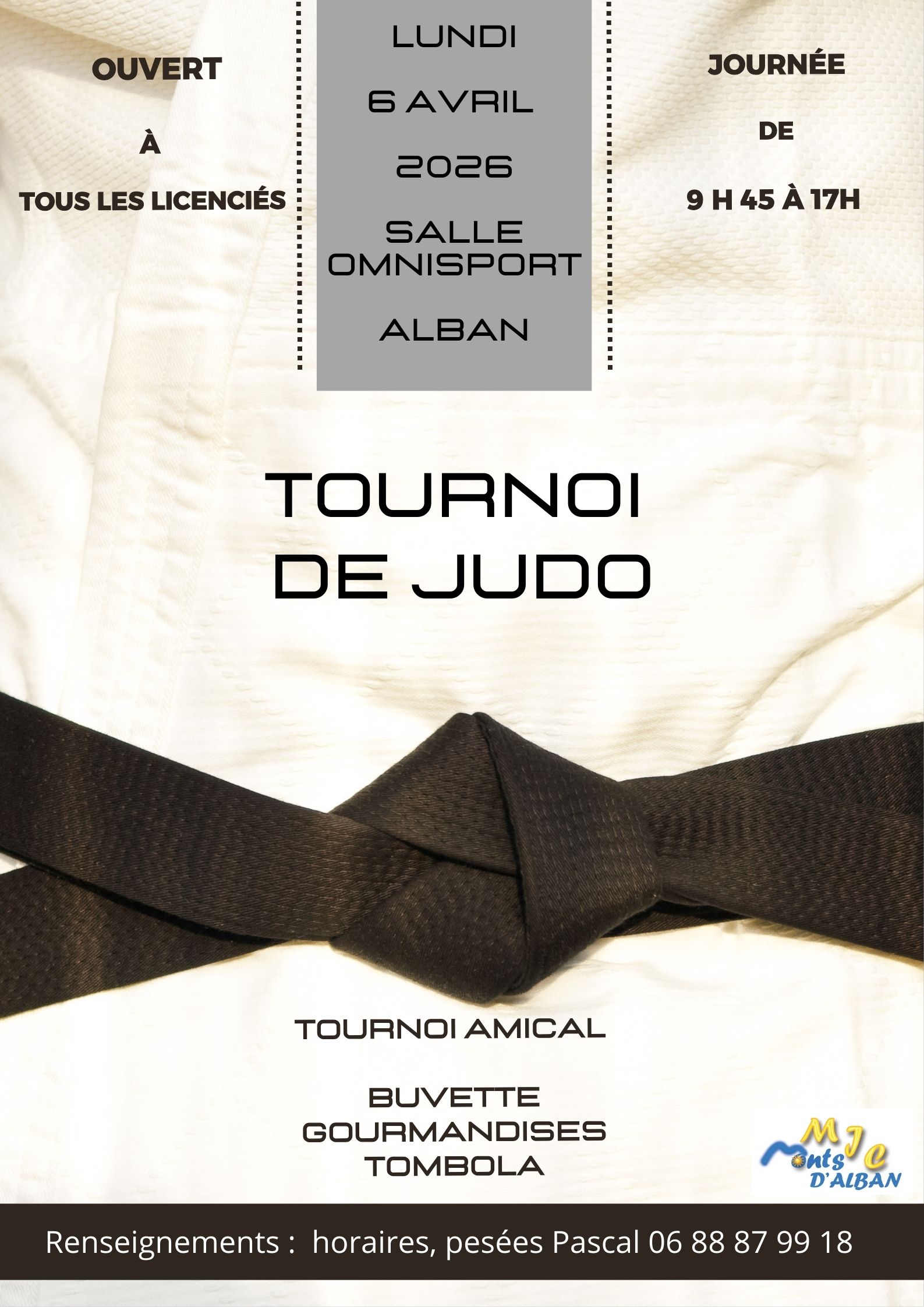 Tournoi amical de judo, à Alban