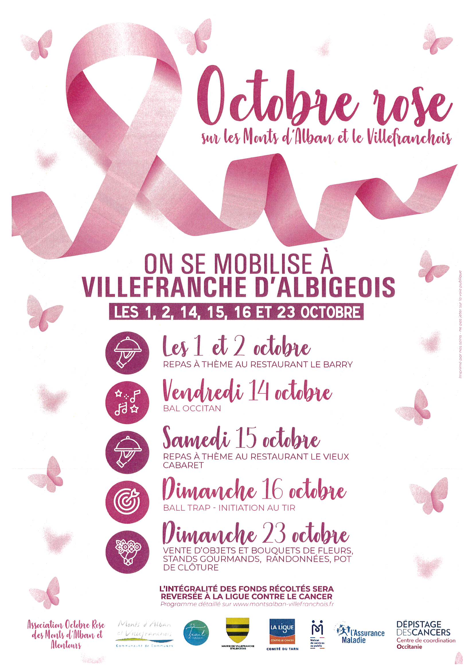 Octobre Rose : Villefranche d'Albigeois se mobilise contre le cancer