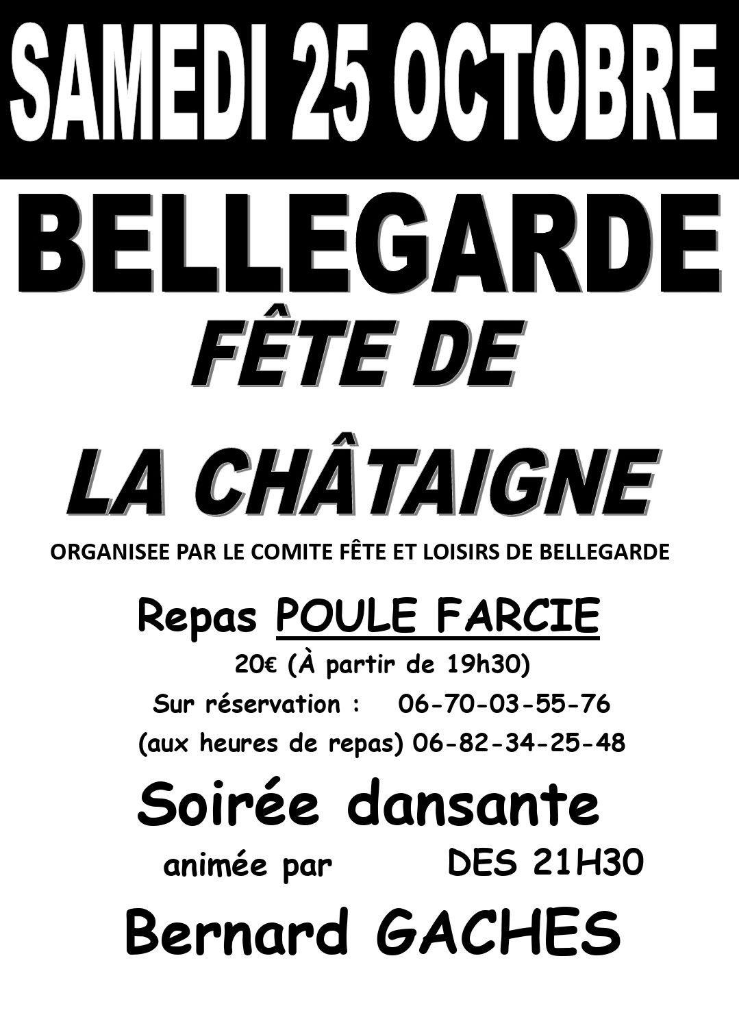 Fête de la châtaigne, à Bellegarde