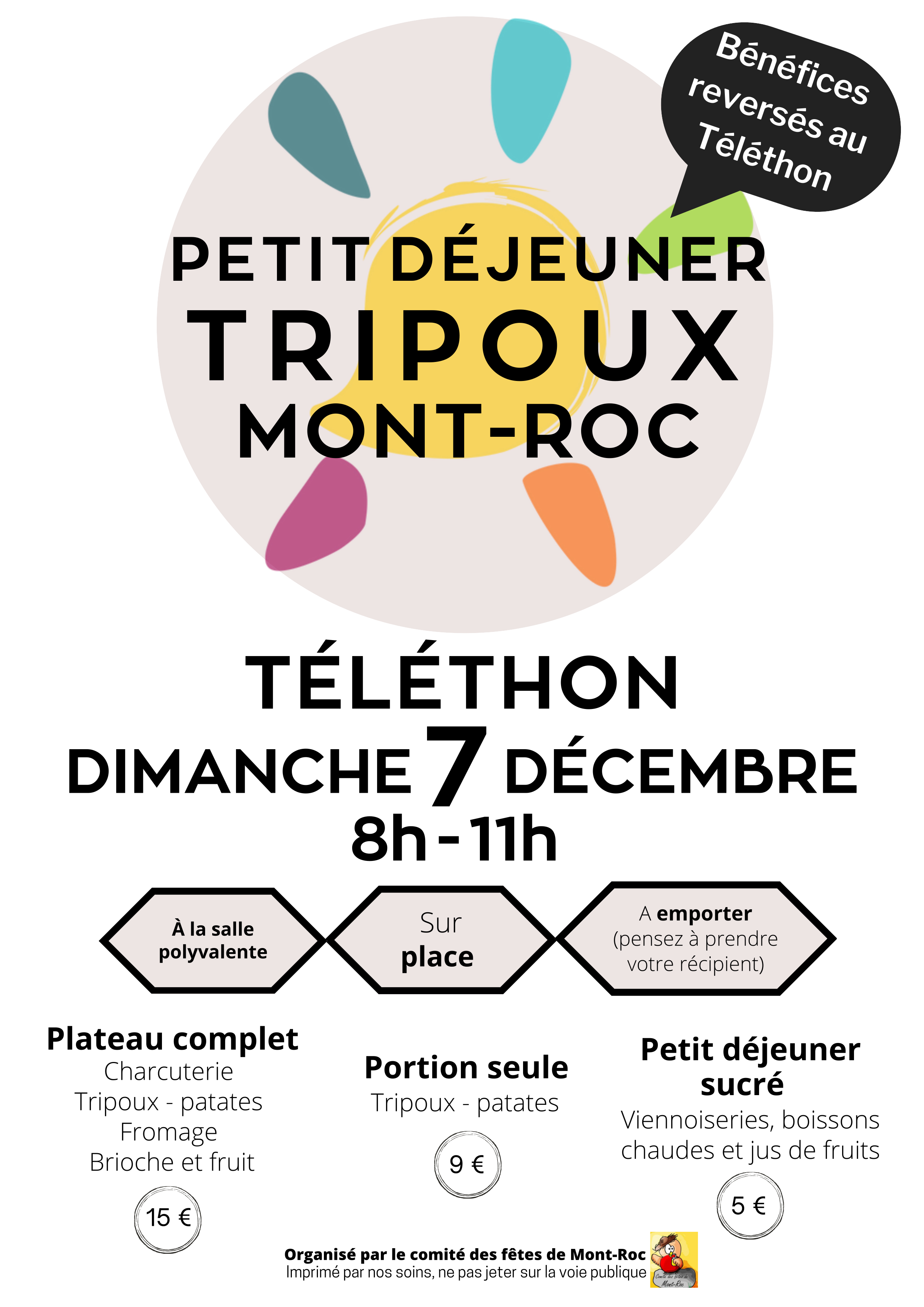 Petit-déjeuner tripoux, à Mont-Roc