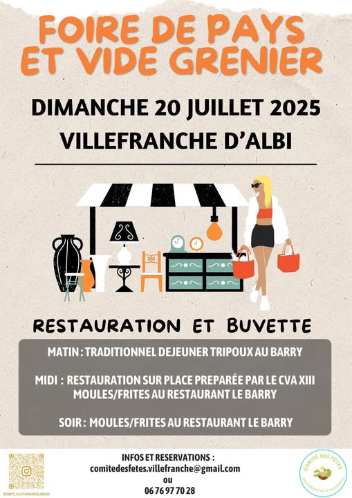 Foire de pays - vide-grenier à Villefranche d'Albigeois