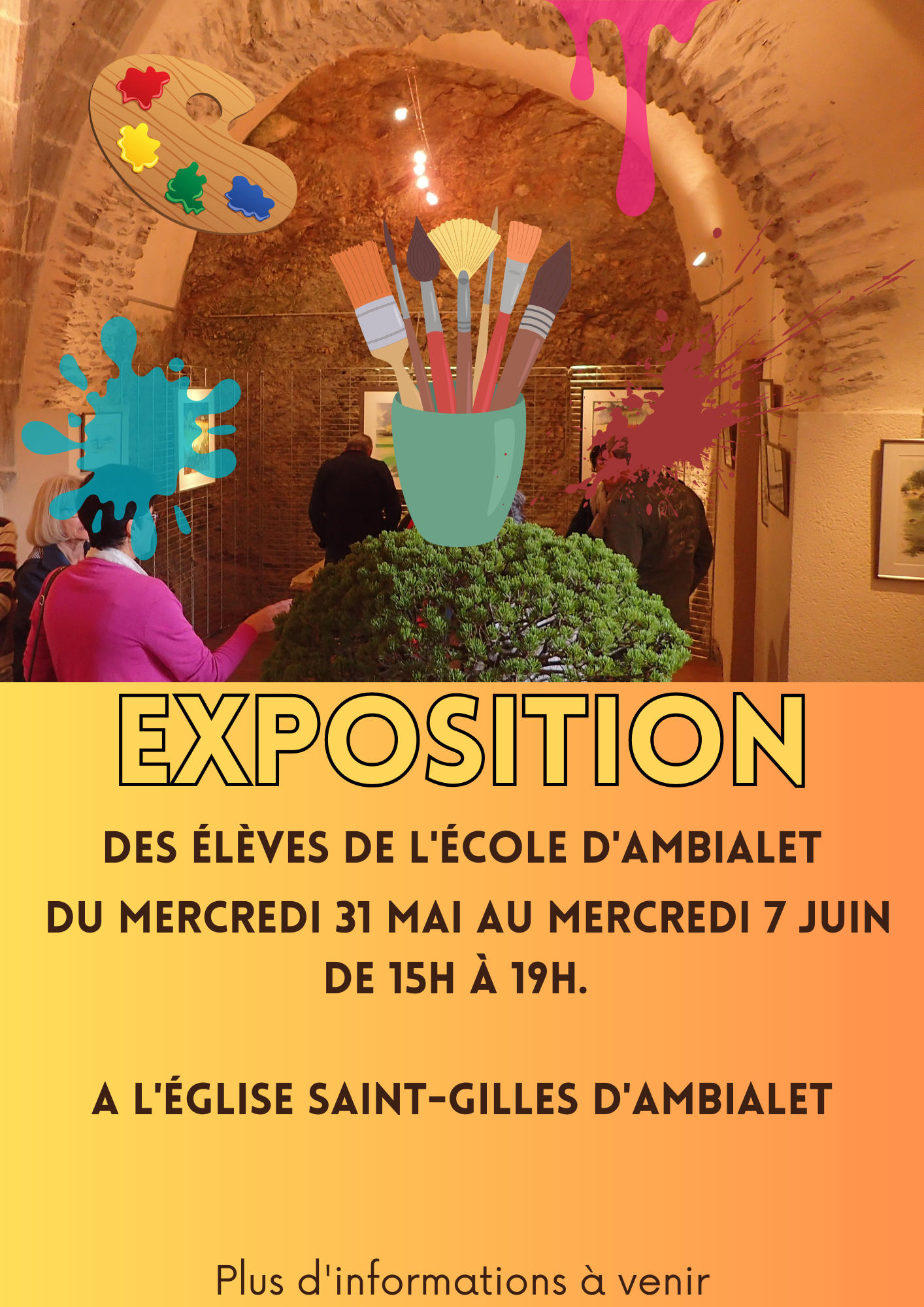 Exposition à l'église Saint Gilles