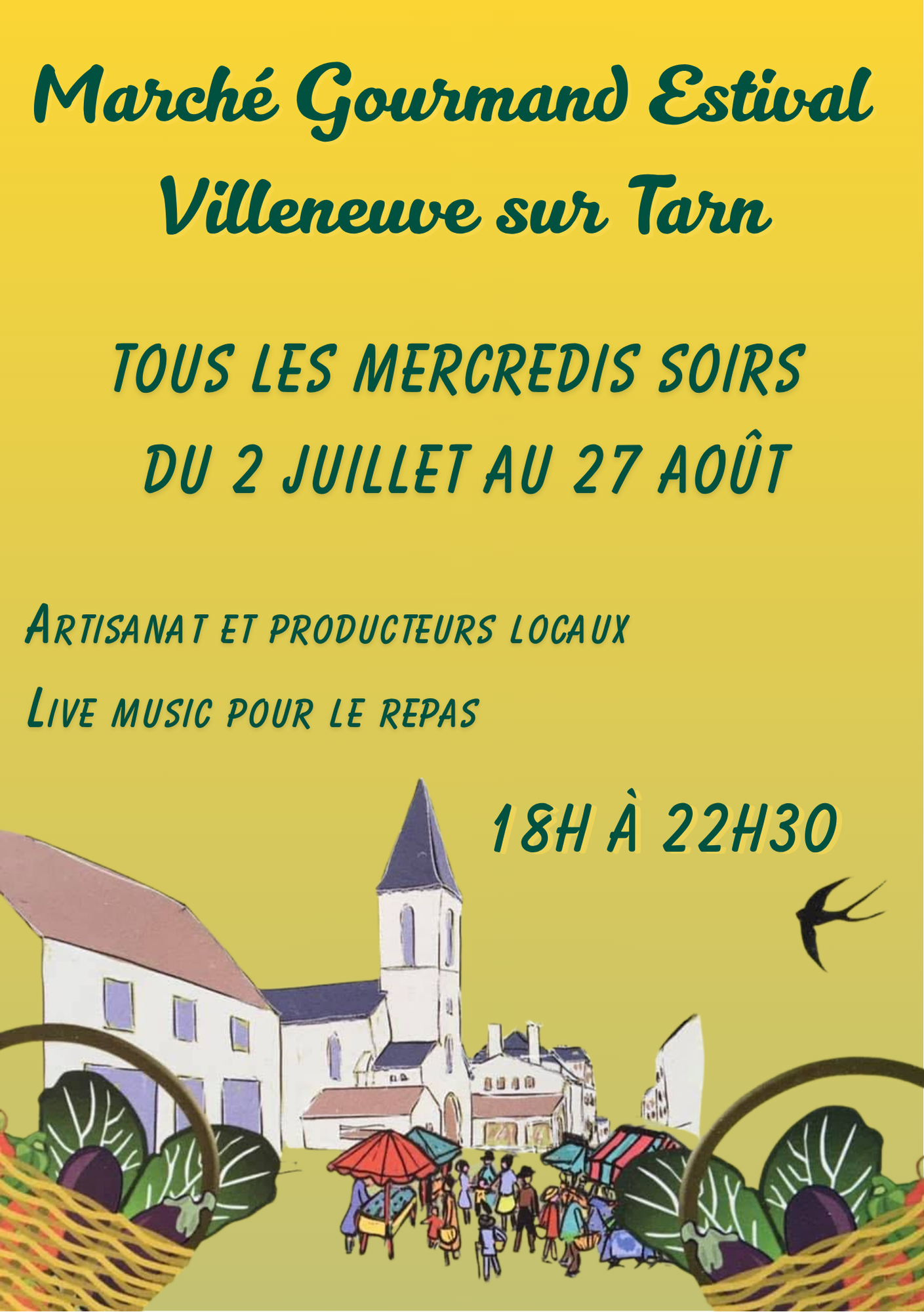 Marché gourmand, à Villeneuve-sur-Tarn