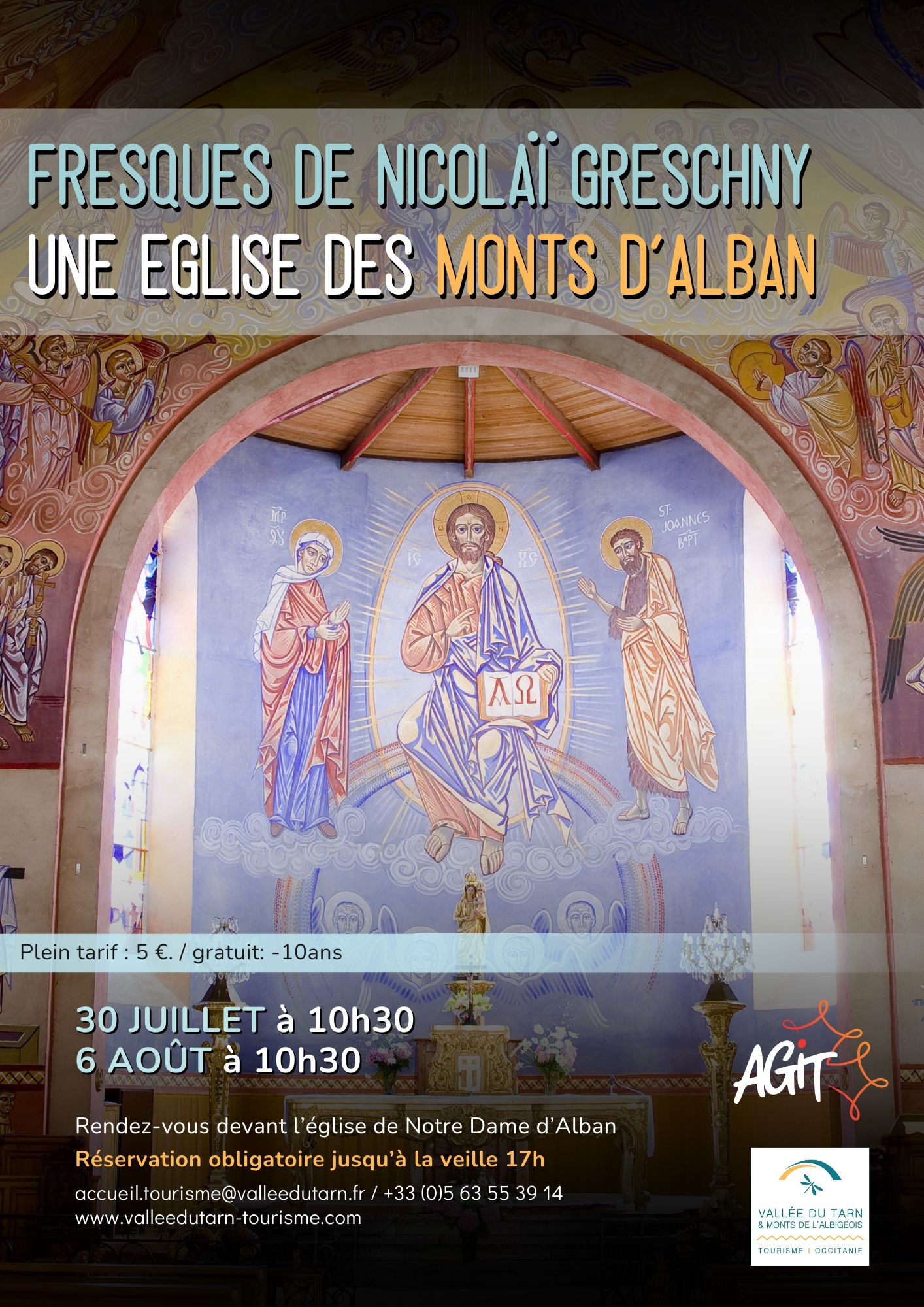 Fresques de Nicolaï Greschny, à Alban.