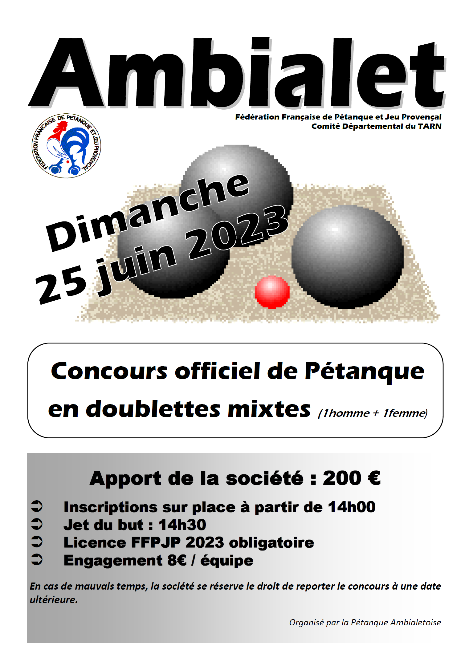 Concours de pétanque