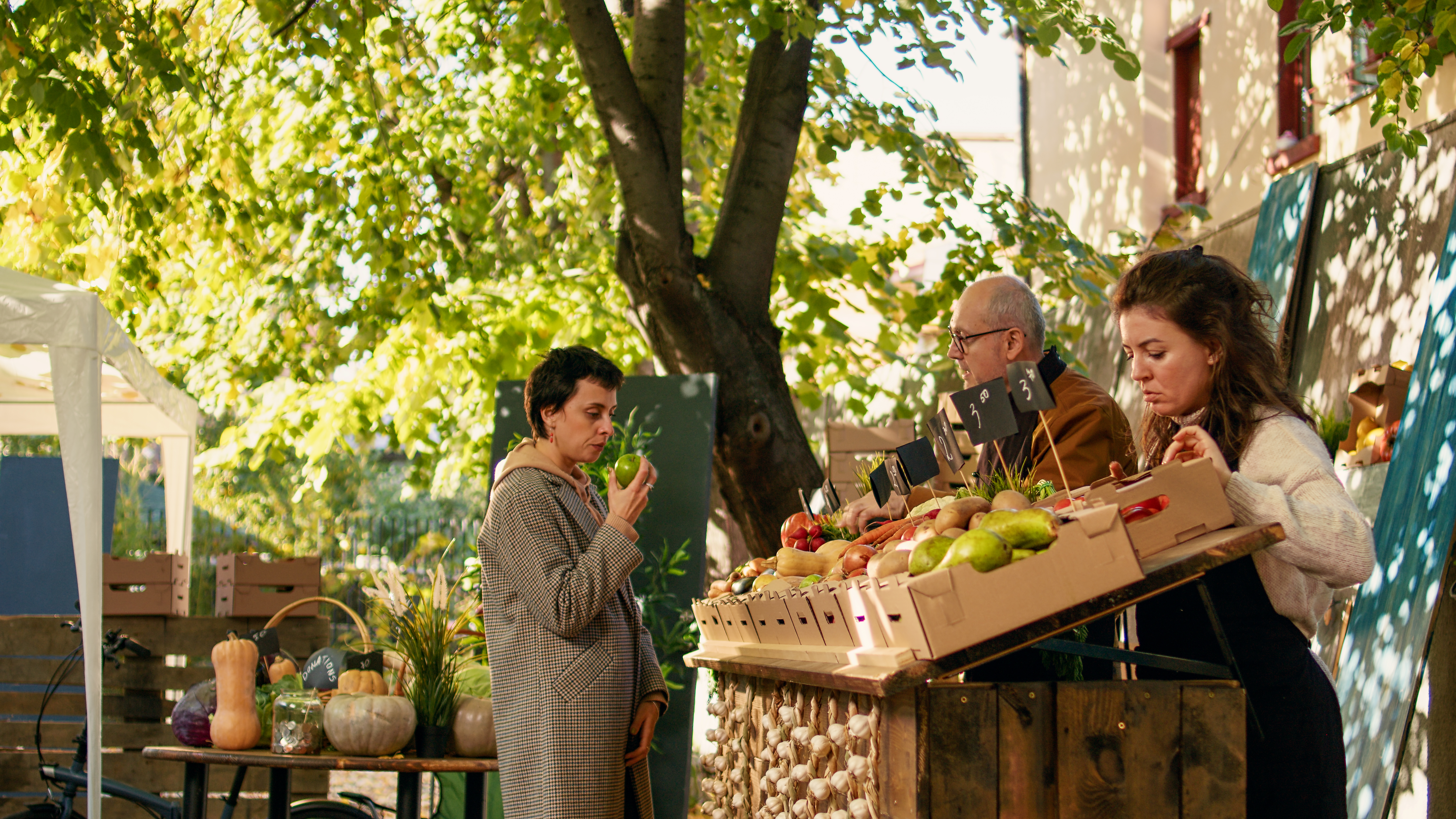 Marché gourmand, à Alban