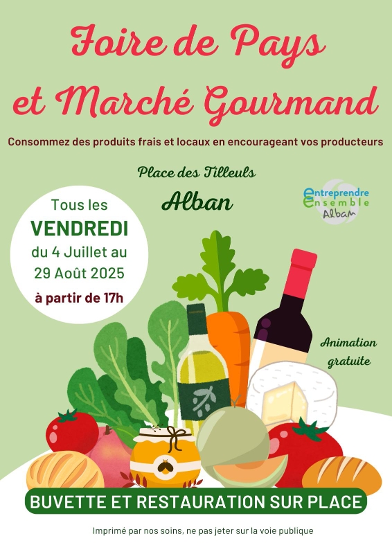 Marché gorumand, à Alban