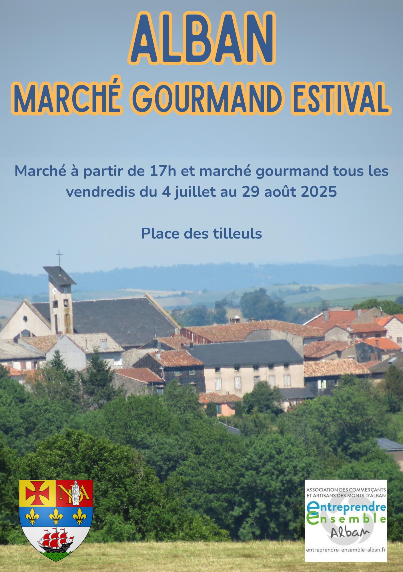 Marché gourmand, à Alban