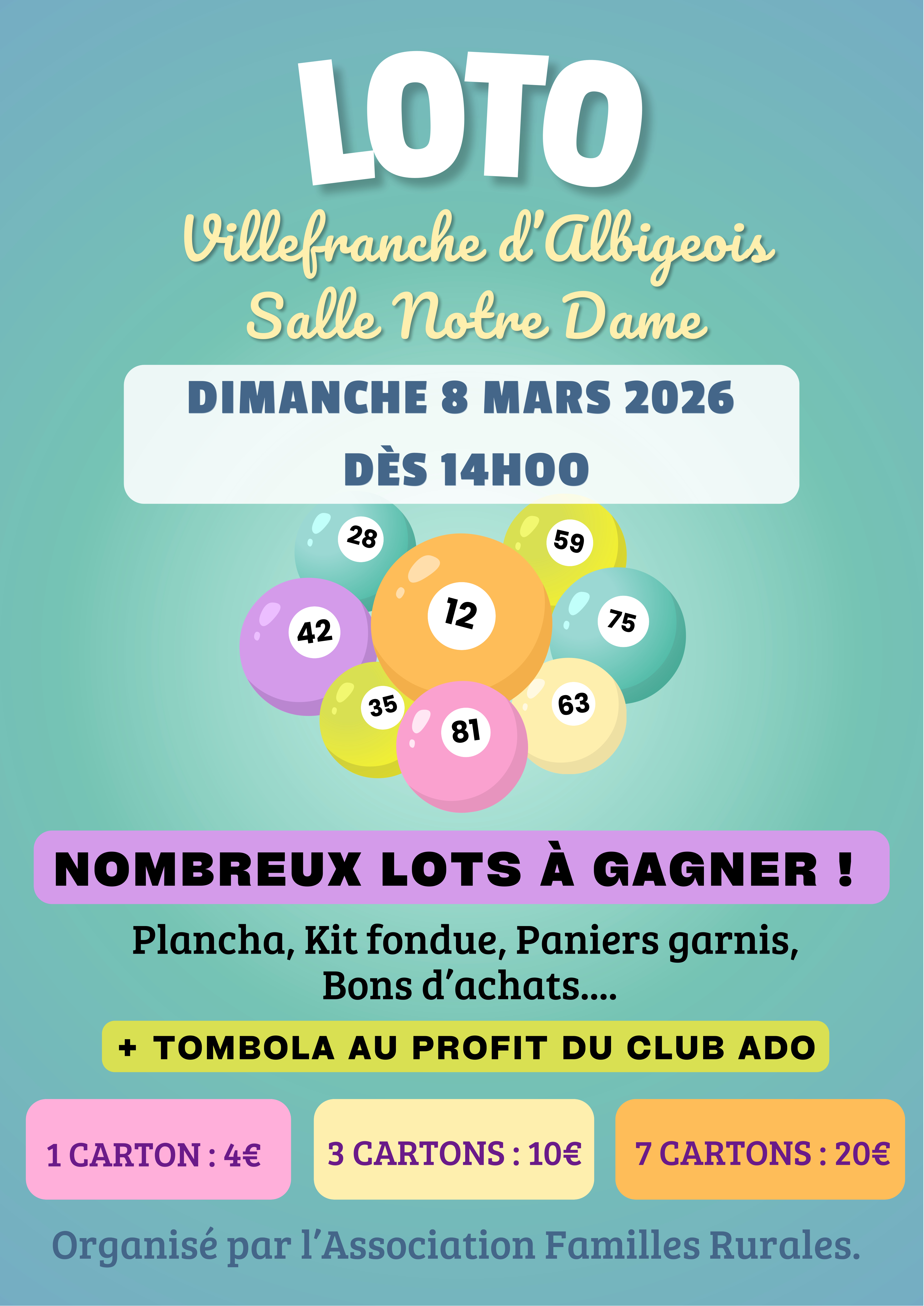 Loto, à Villefranche d'Albigeois