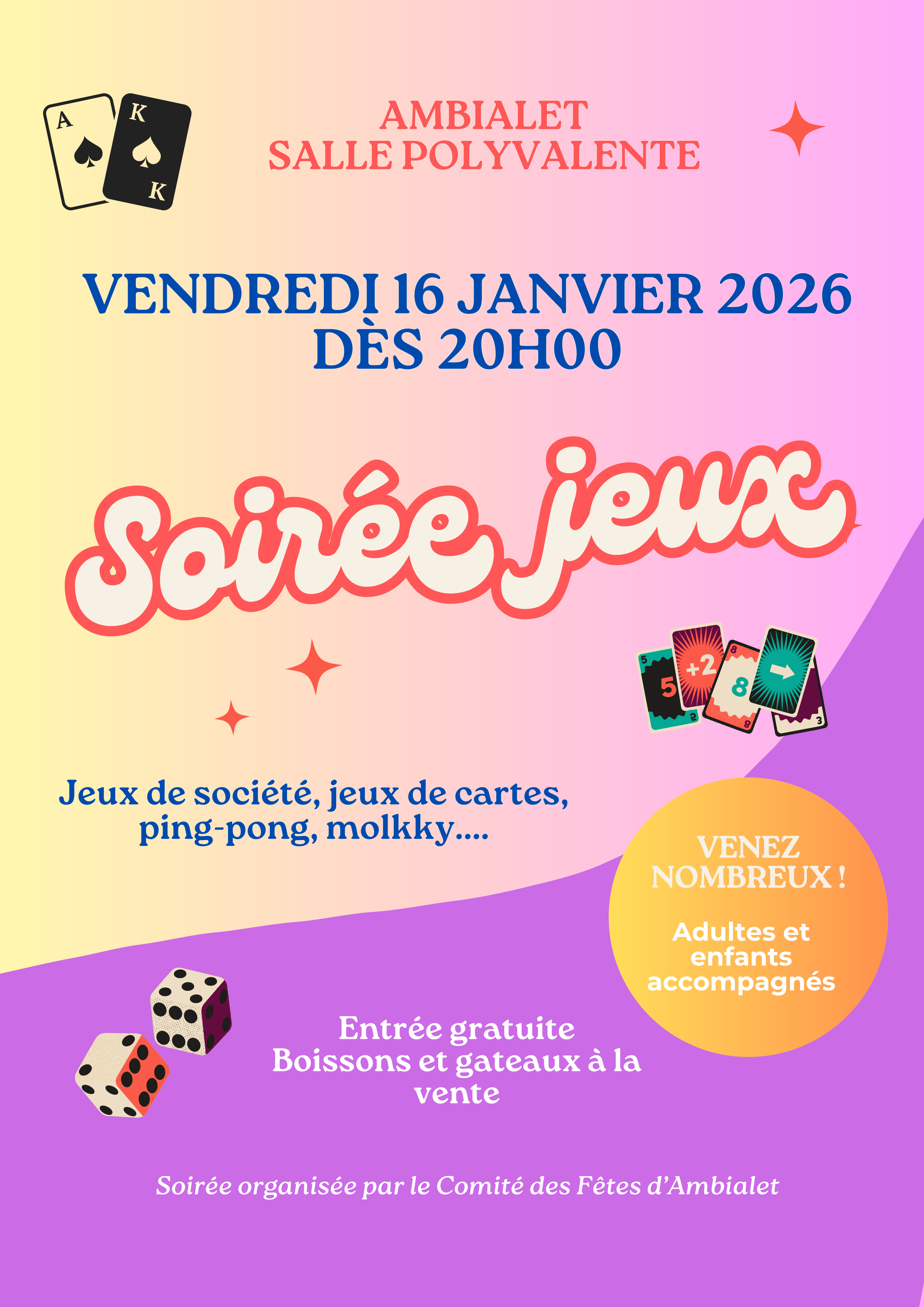 Soirée jeux, à Ambialet