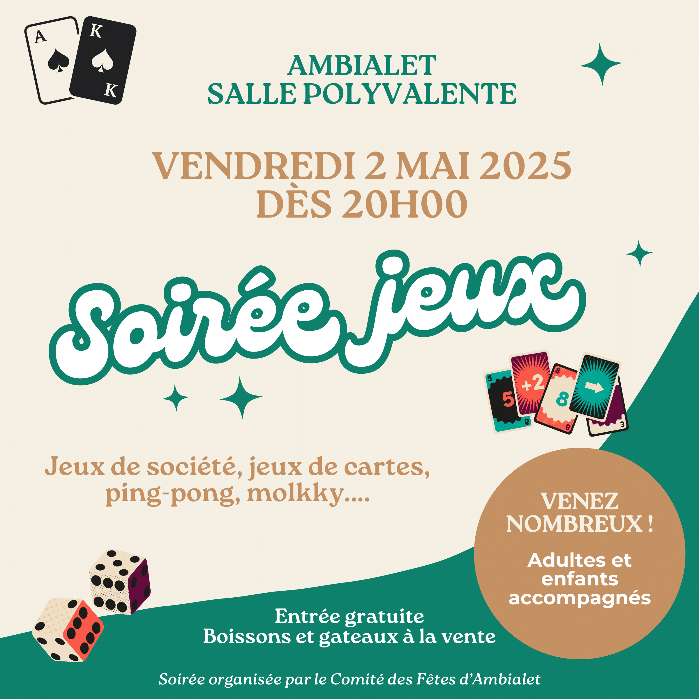 Soirée jeux, à Ambialet
