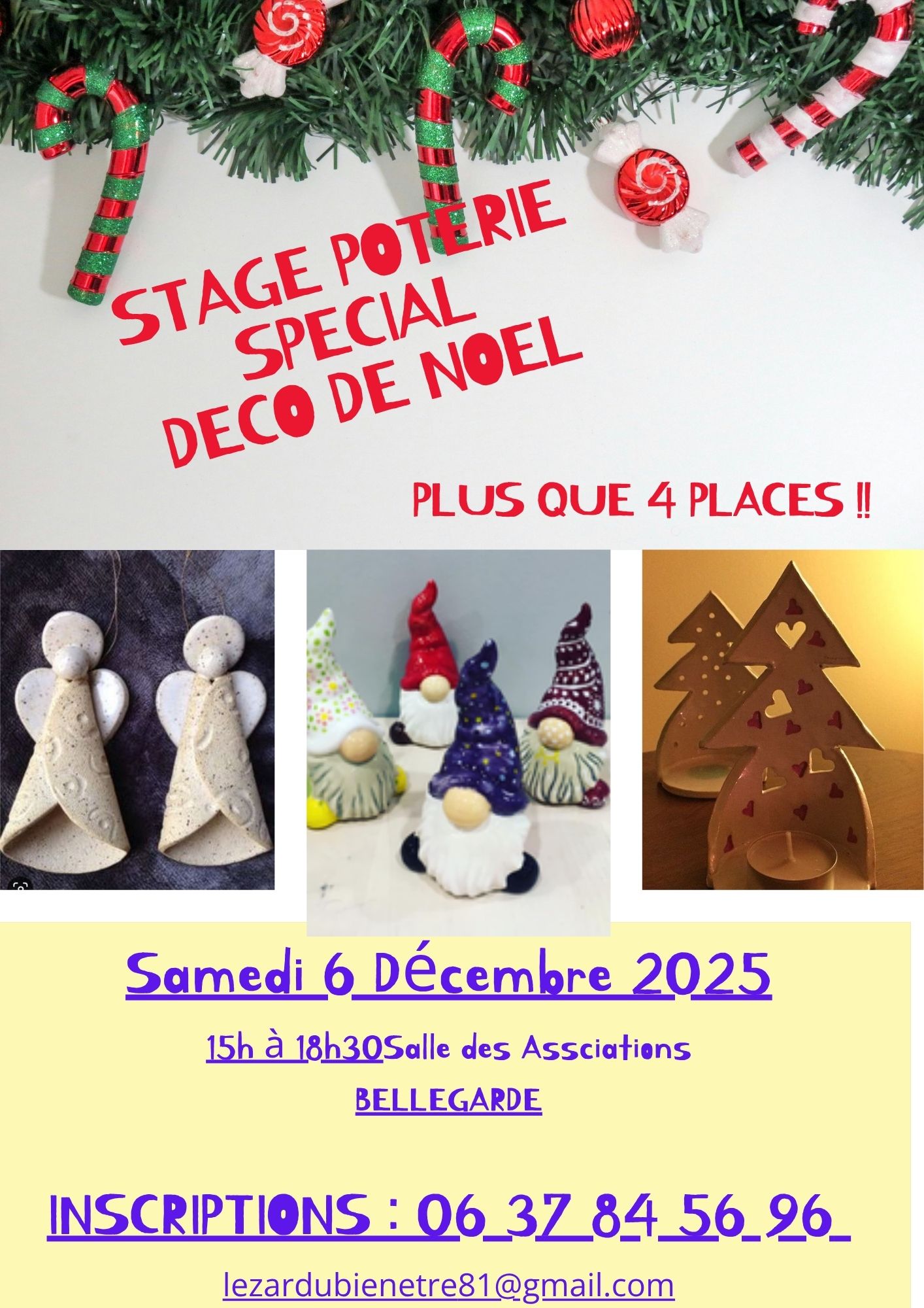 Stage de poterie spécial "Déco de Noël"