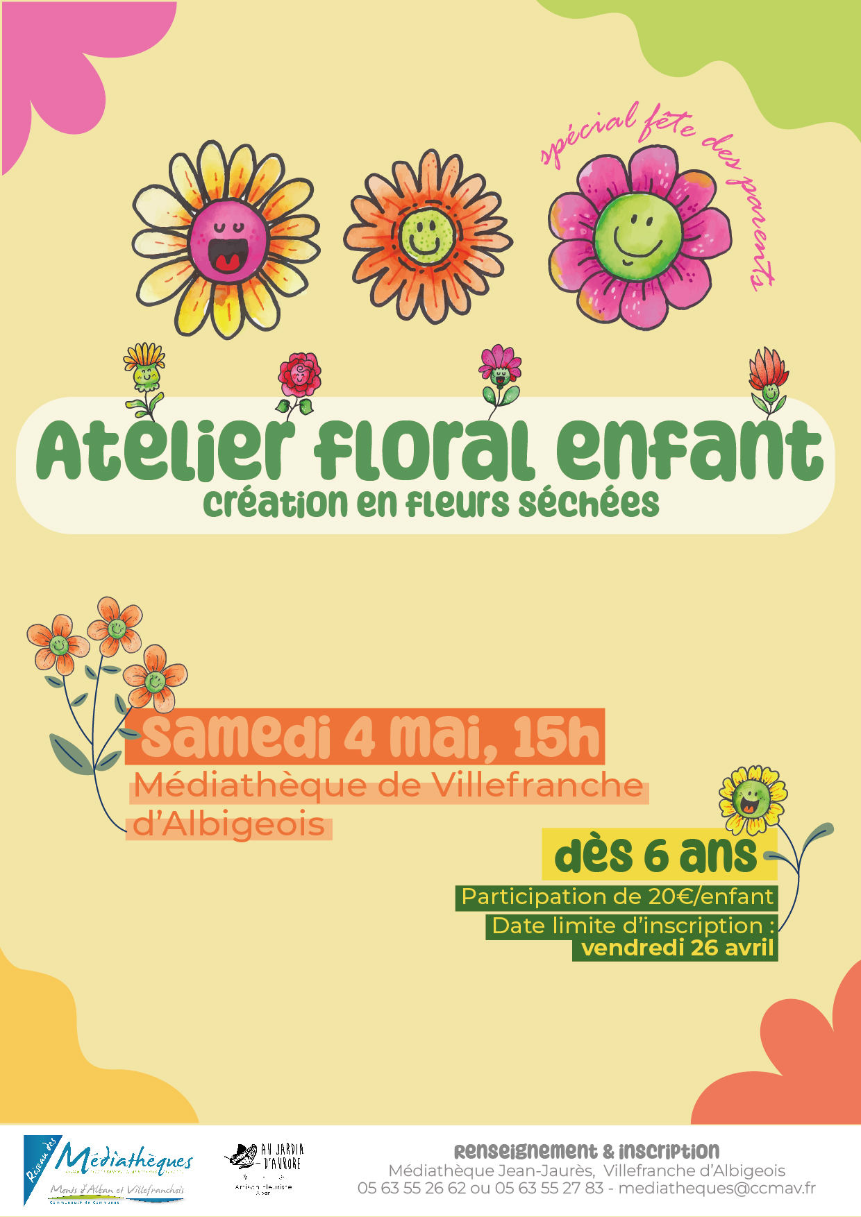 Atelier floral fête des parents