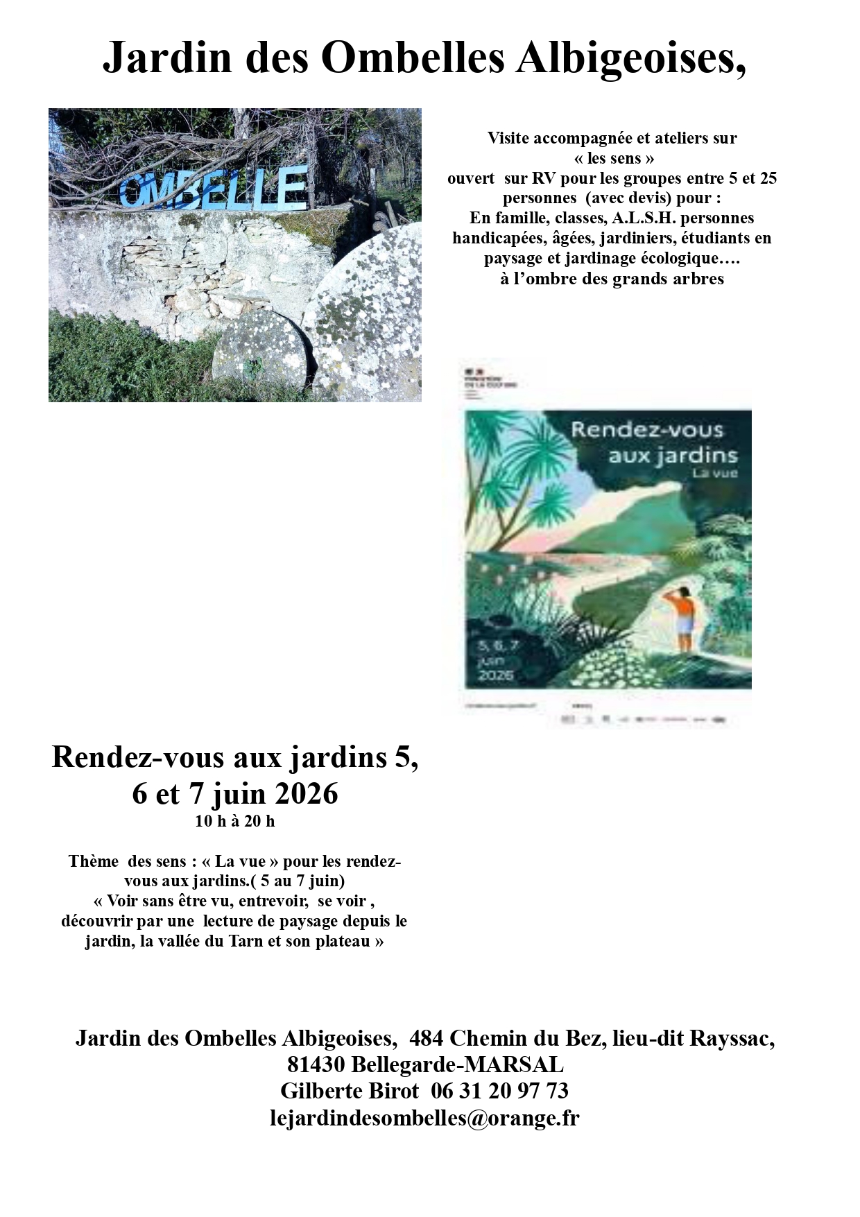 Rendez-vous aux jardins des Ombelles, à Bellegarde-Marsal