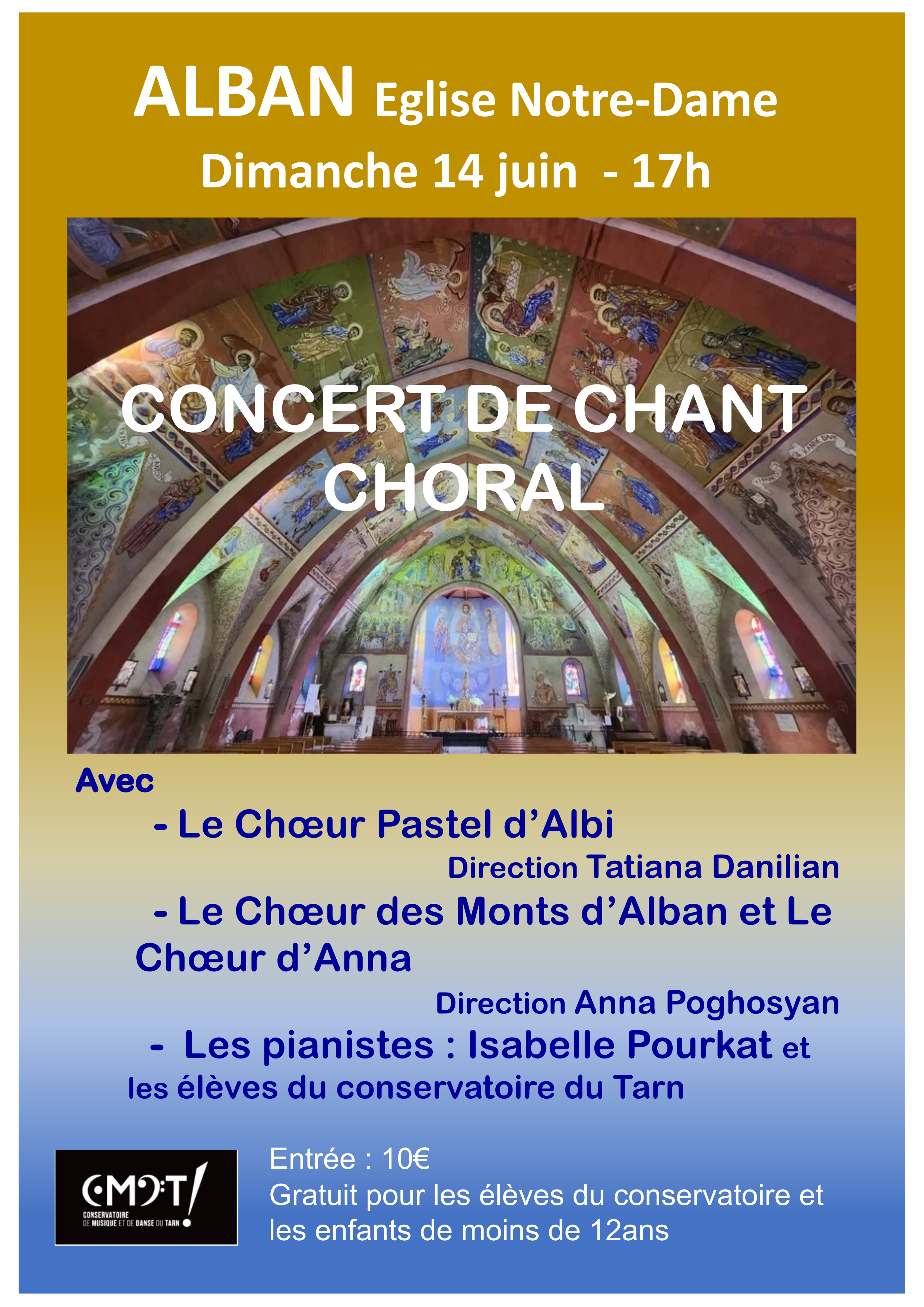 Concert de chant choral, à Alban