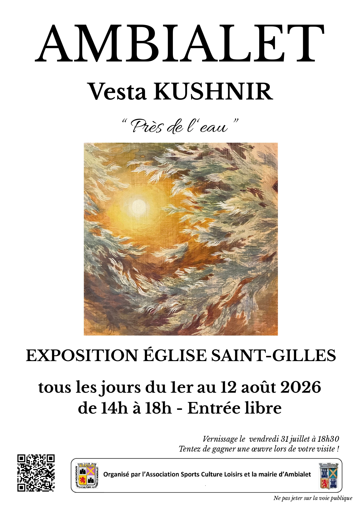 Exposition "Près de l'eau", à Ambialet