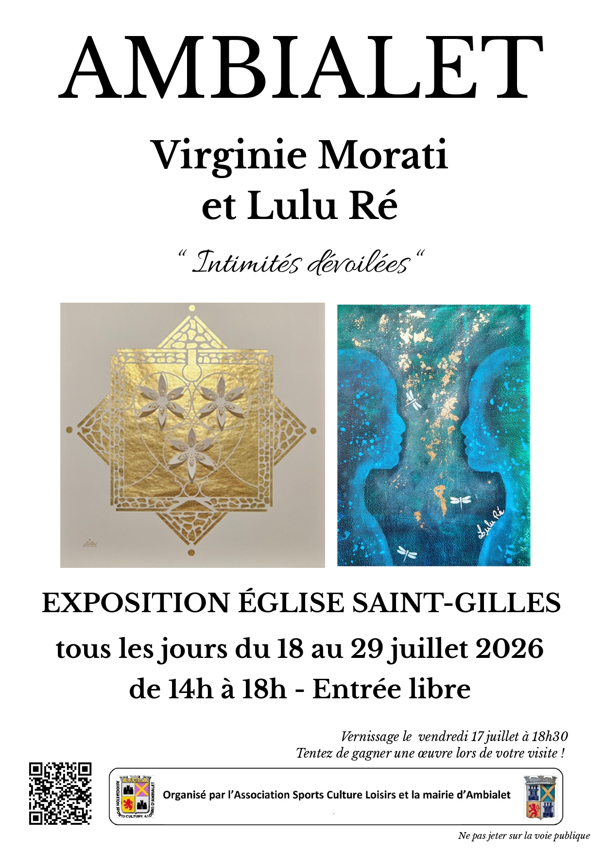 Exposition "Intimités dévoilées", à Ambialet