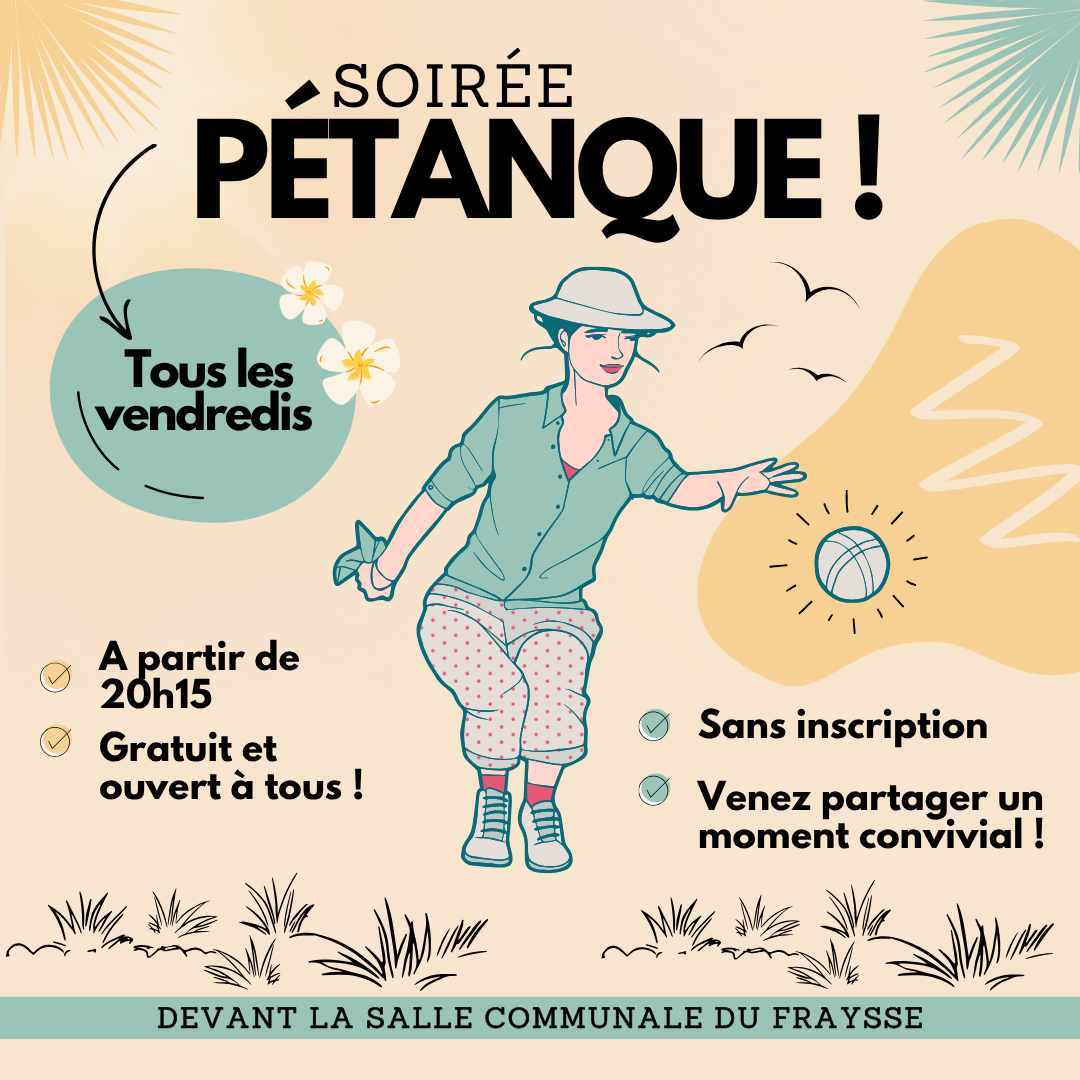 Soirée pétanque, au Fraysse