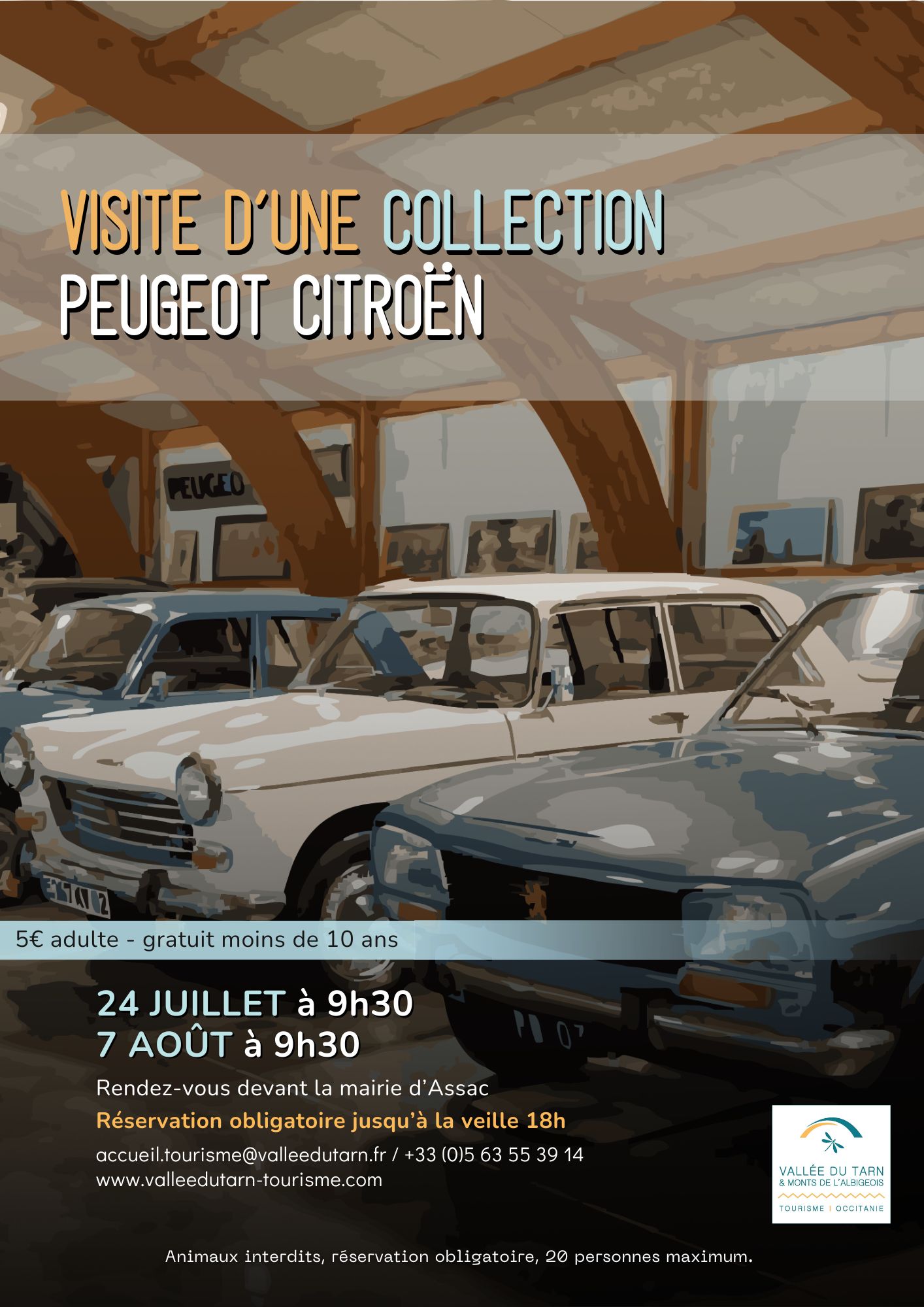 Visite d'une collection de voitures anciennes