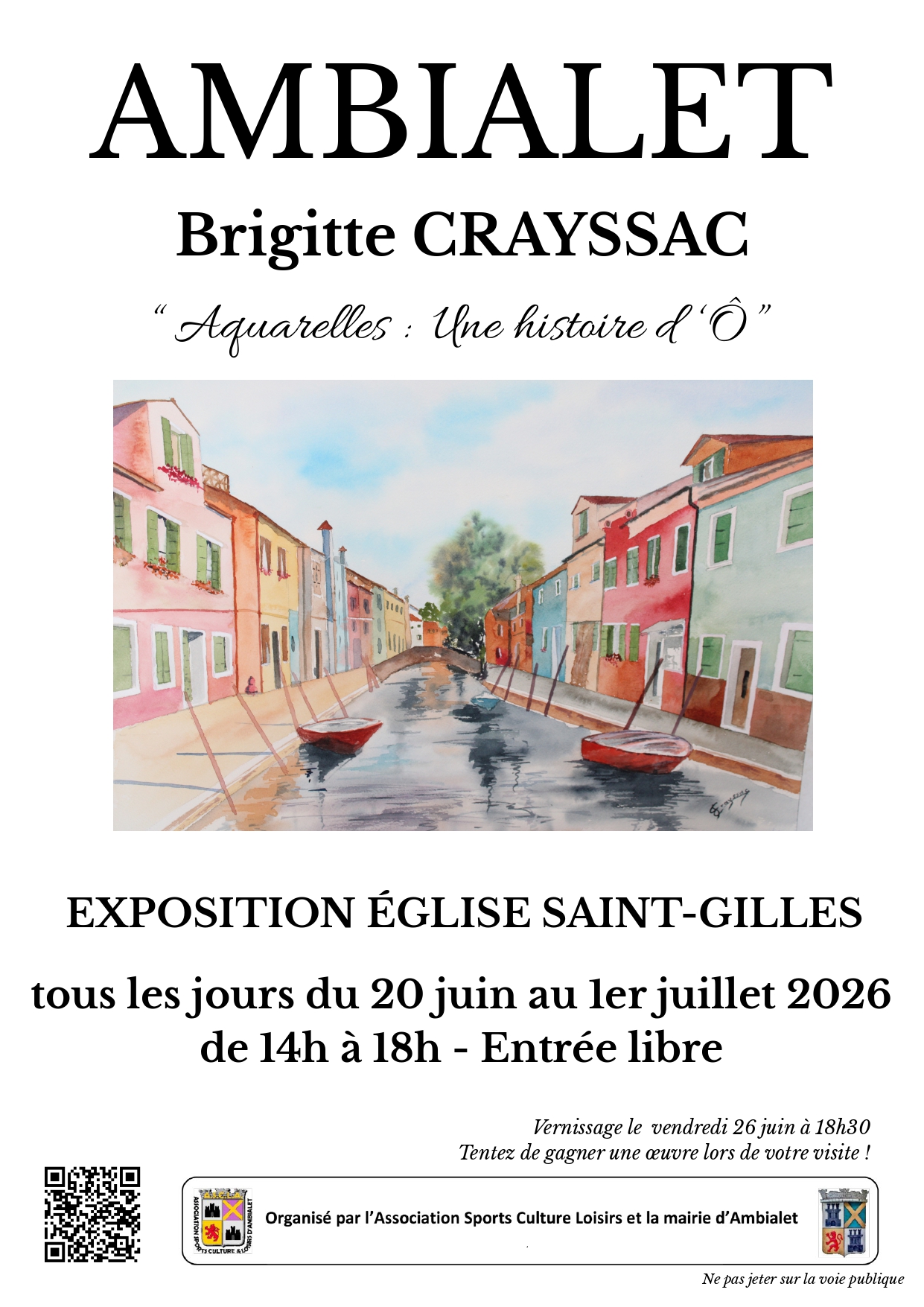Exposition "Aquarelles : une histoire d'Ô"", à Ambialet