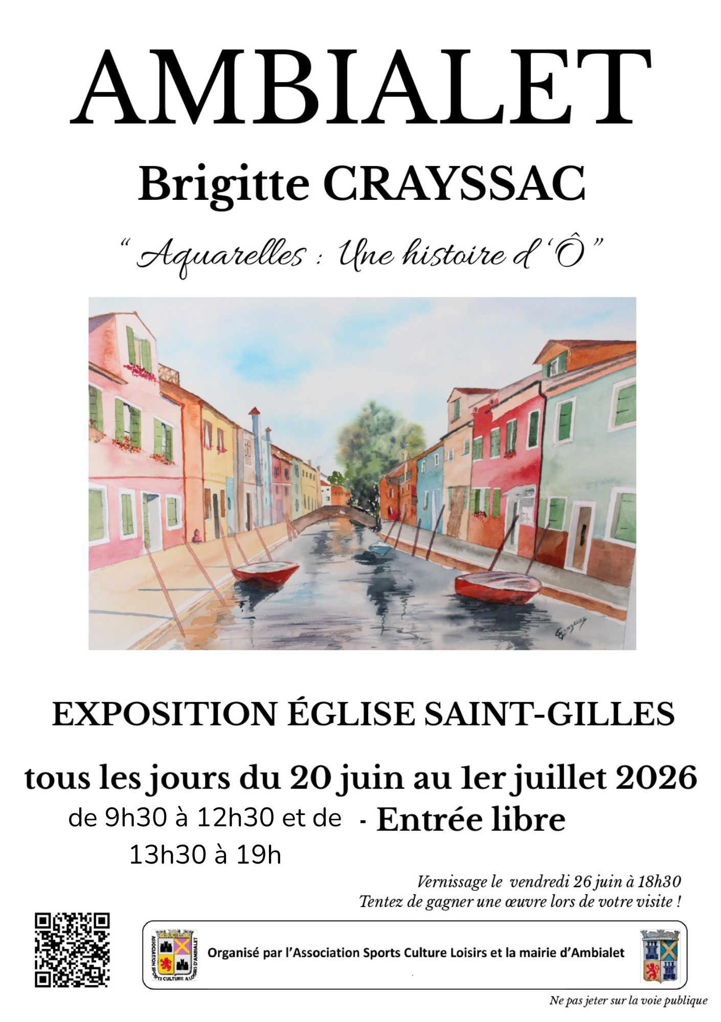 Exposition "Aquarelles : une histoire d'Ô"", à Ambialet