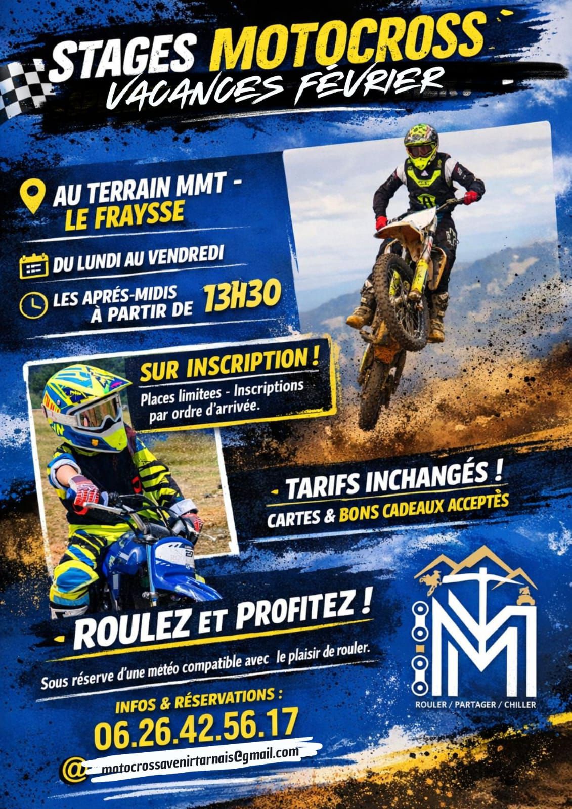 Stage de motocross, au Fraysse
