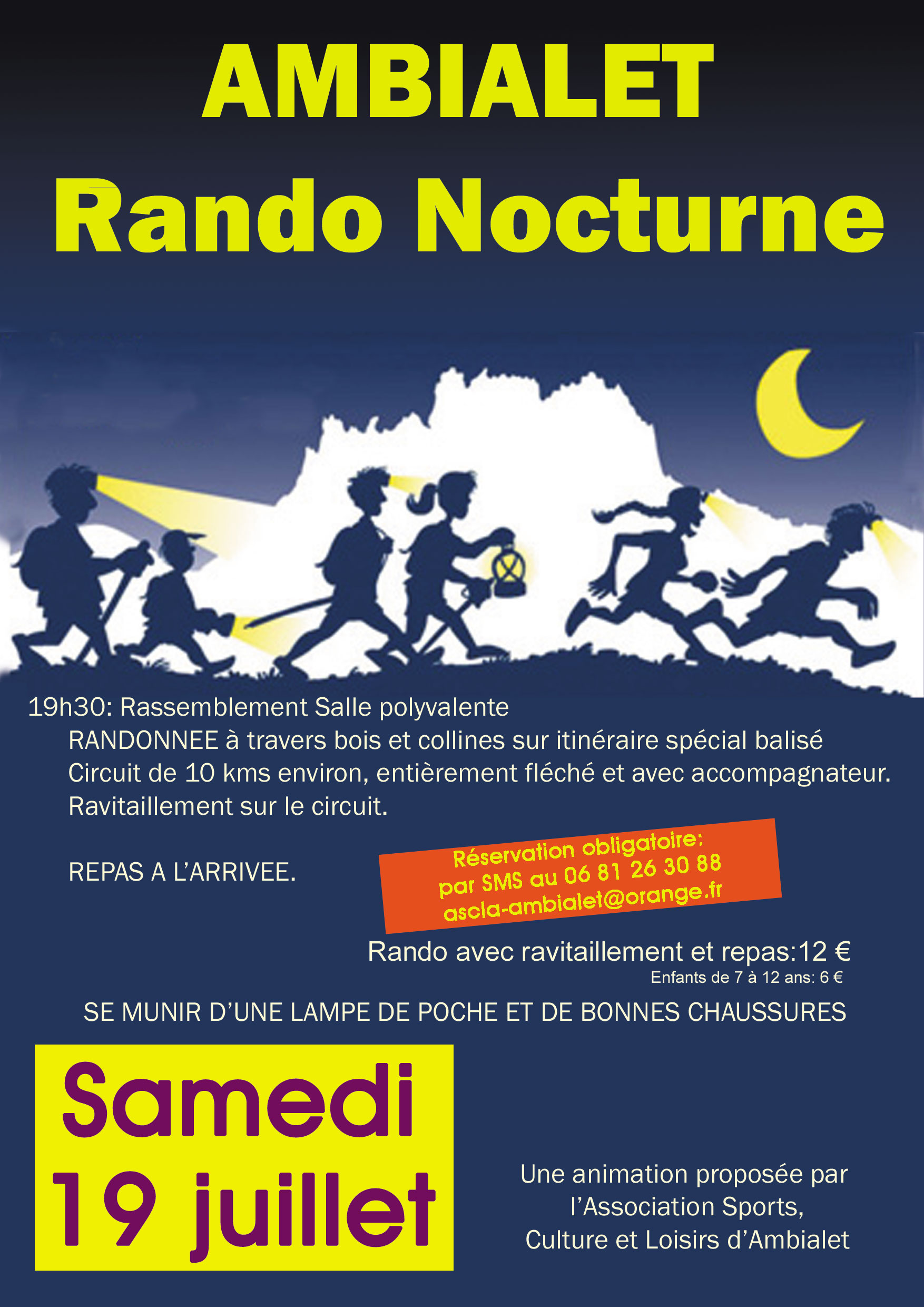 Rando nocturne, à Ambialet