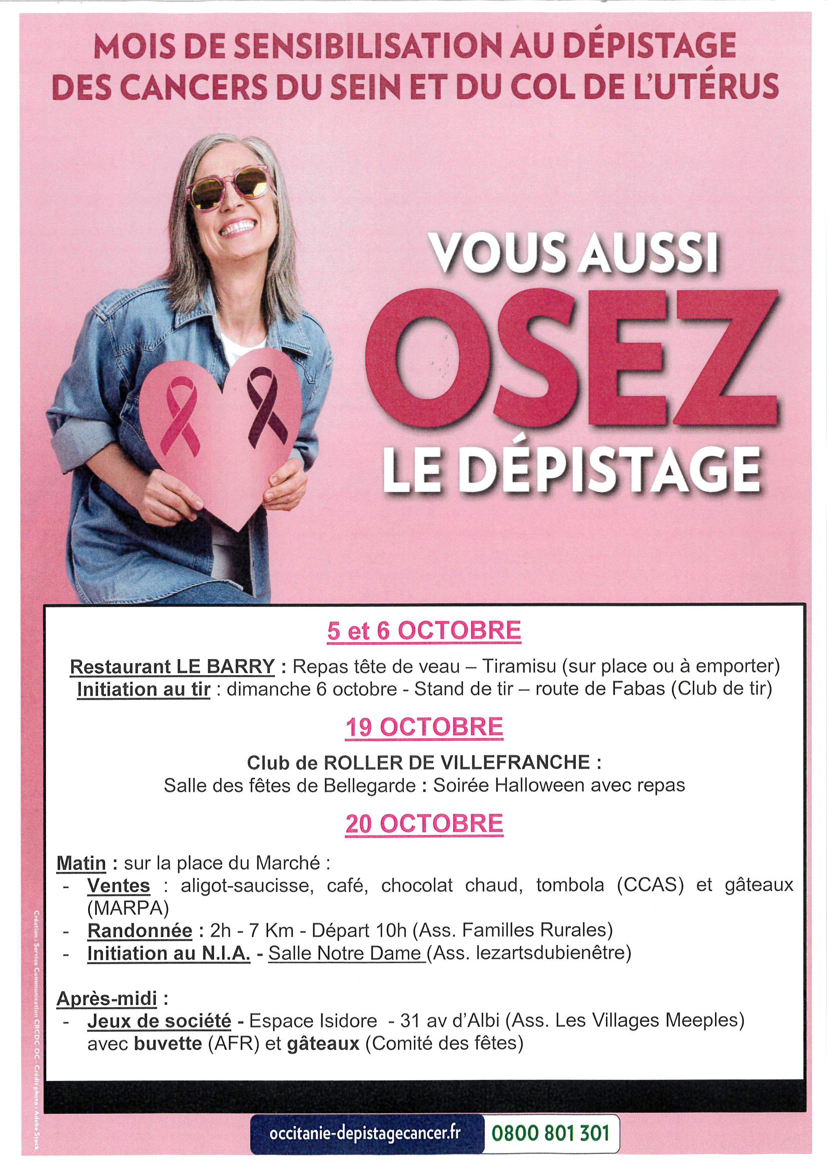Octobre rose, à Villefranche d'Albigeois
