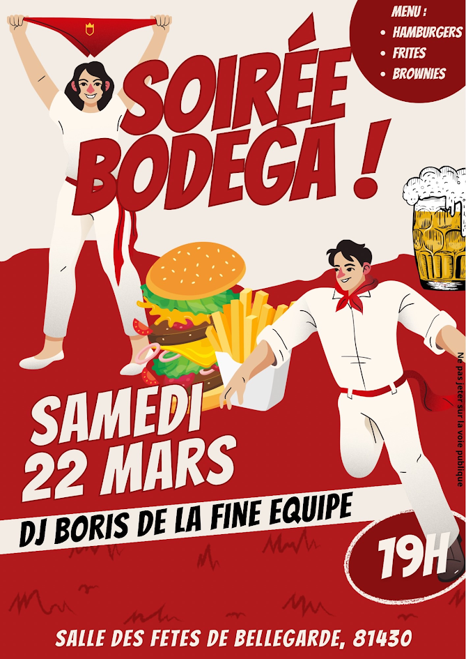 Soirée bodega, à Bellegarde-Marsal