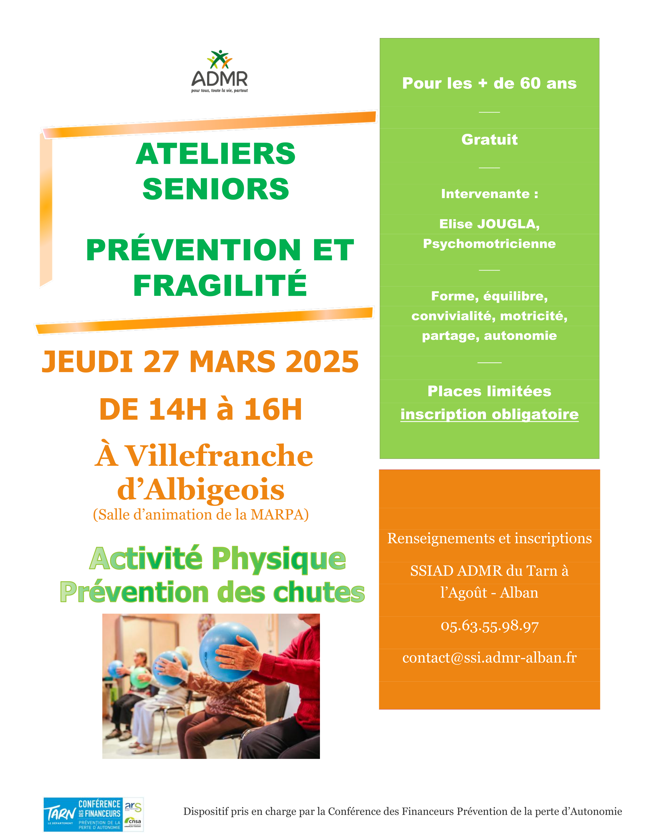 Atelier senior, à Villefranche d'Albigeois