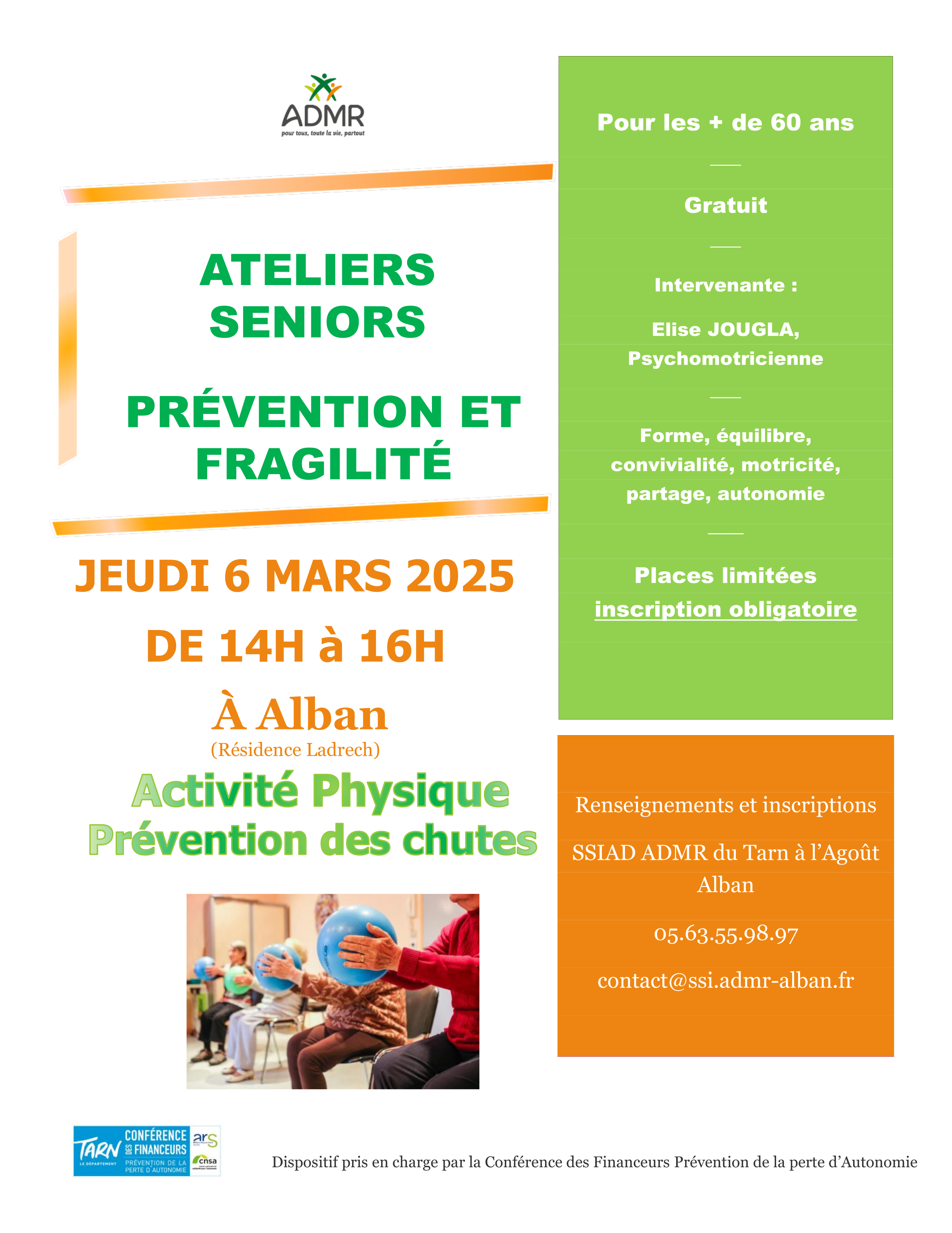 Atelier senior, à Alban