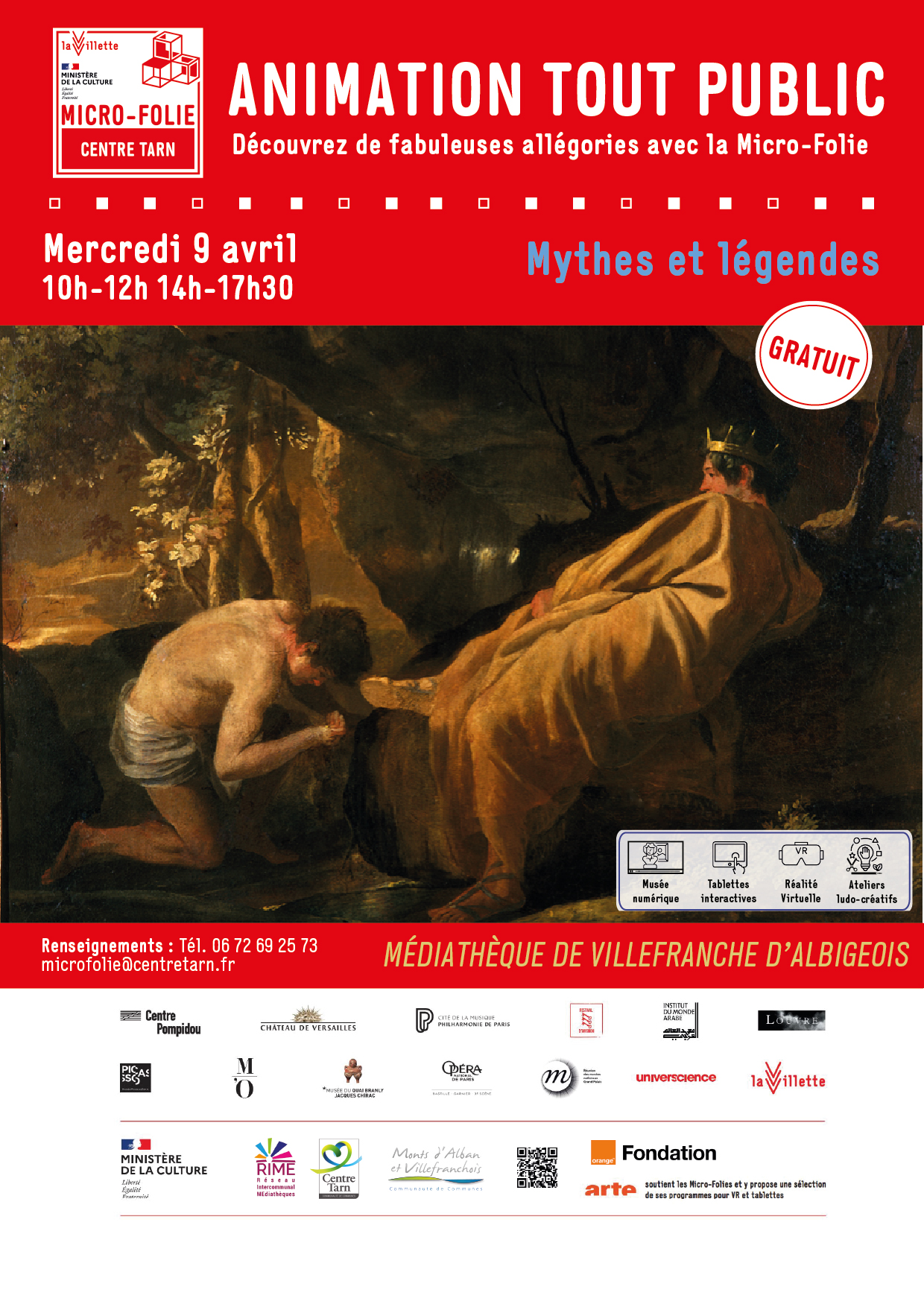 Animation Micro-Folie "Mythes et légendes", à Villefranche d'Albigeois
