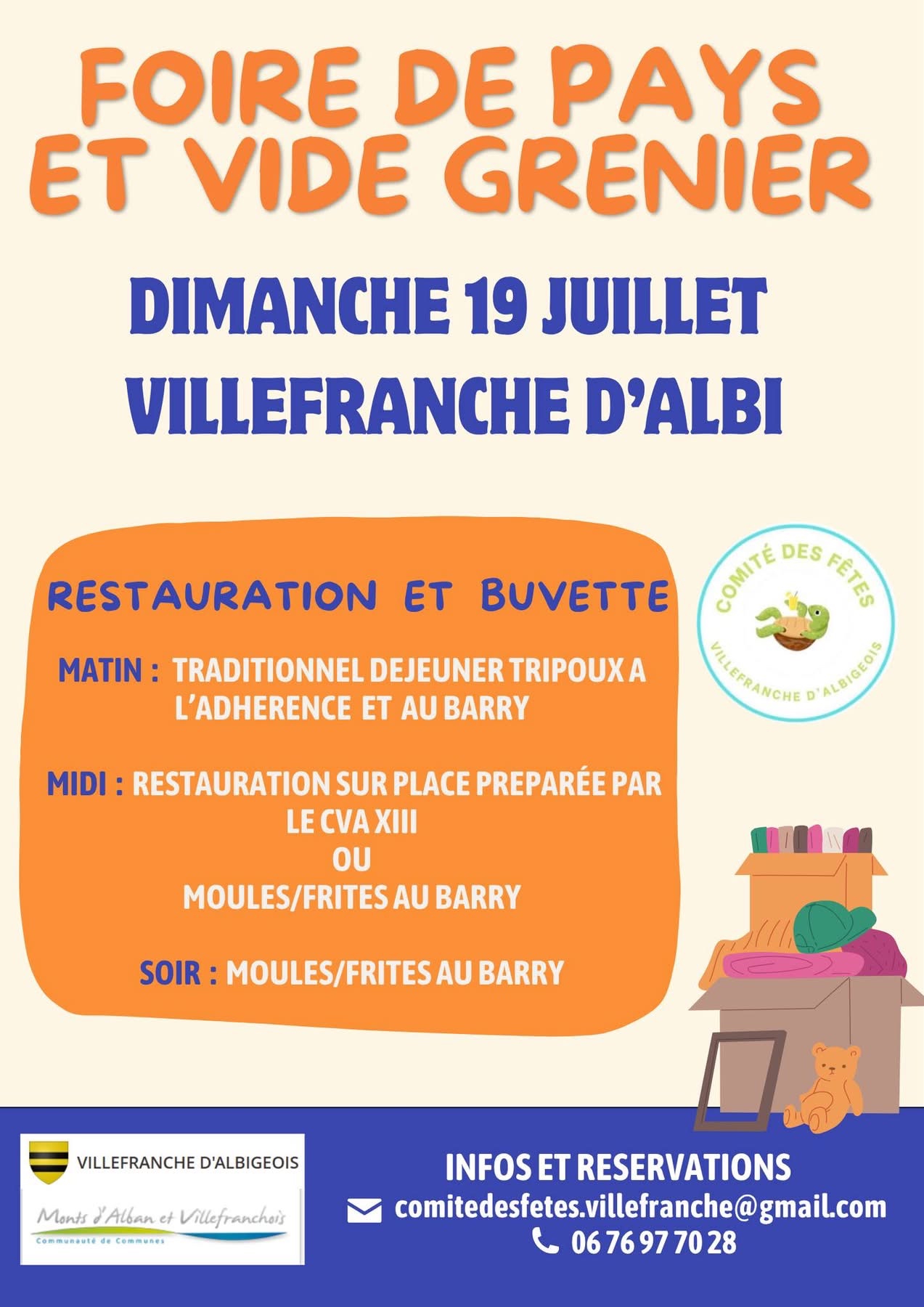 Vide-grenier à Villefranche d'Albigeois