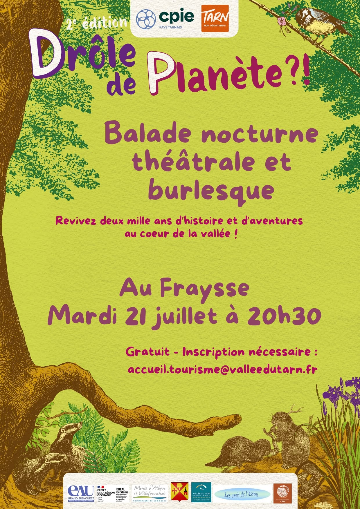 Balade nocturne, au Fraysse