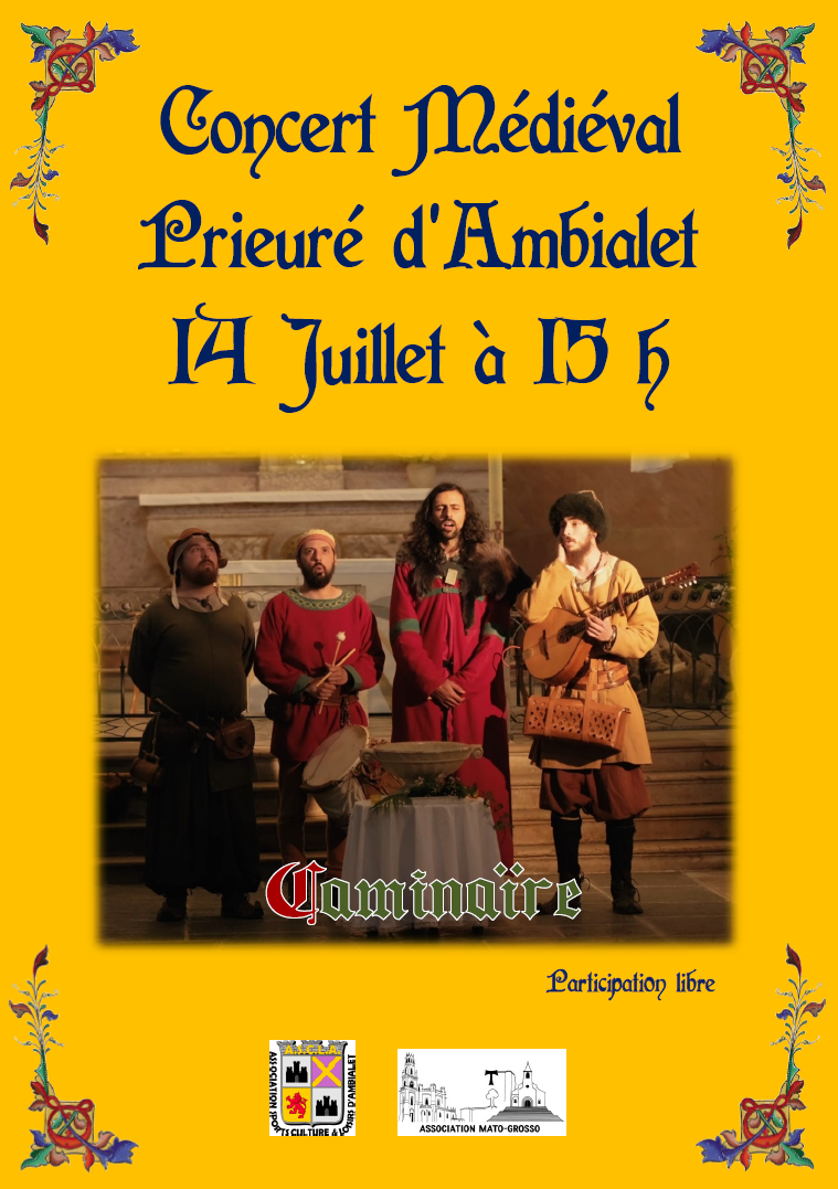 Concert médiéval, à Ambialet