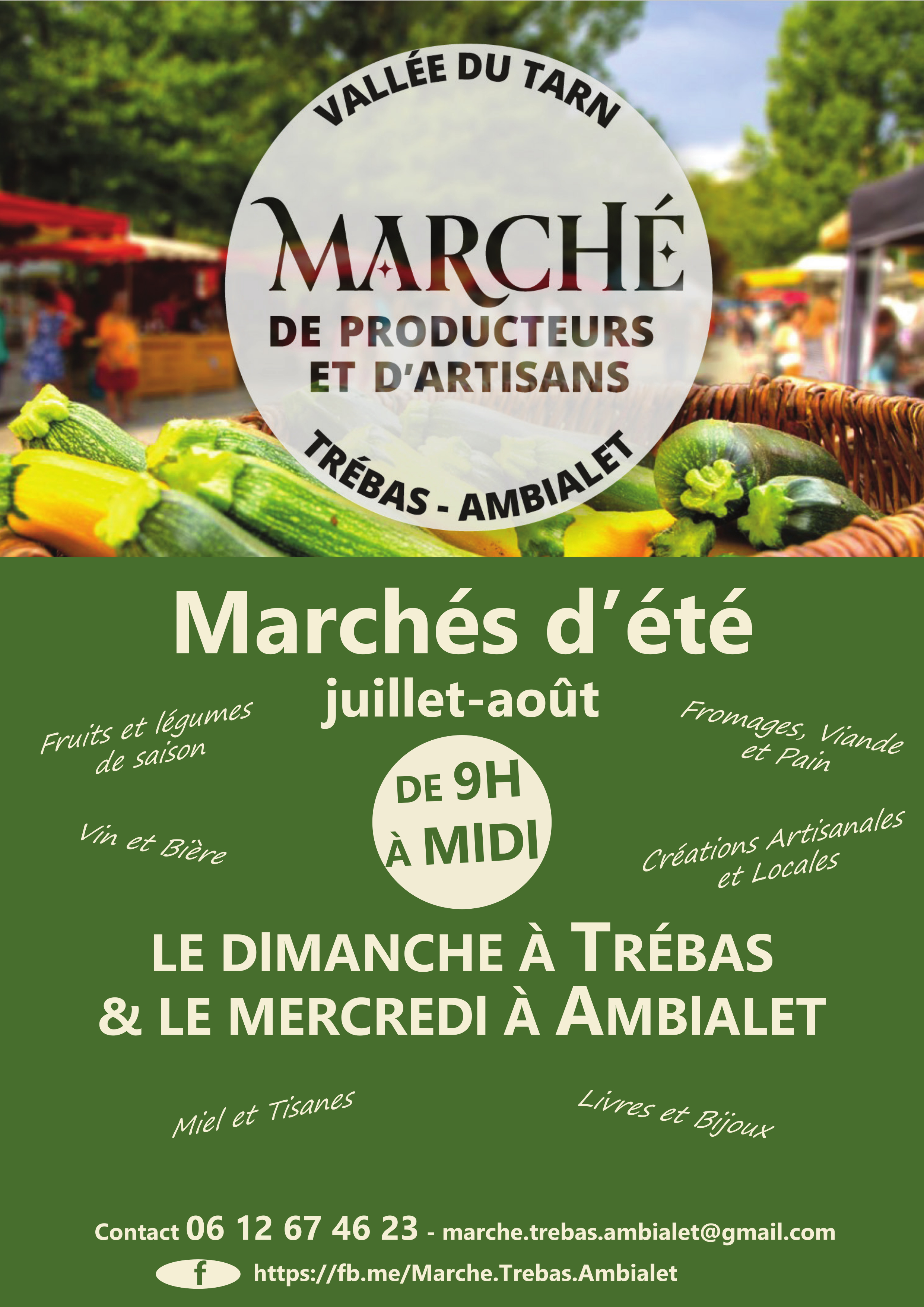 Marché d'été, à Ambialet