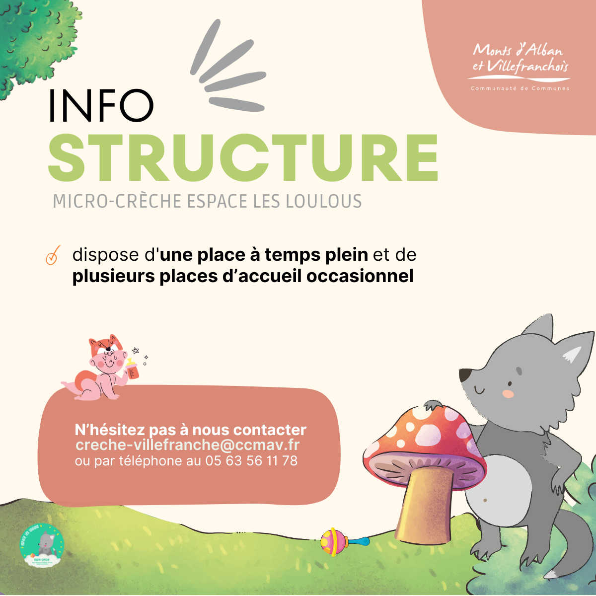 Places disponibles en micro-crèche