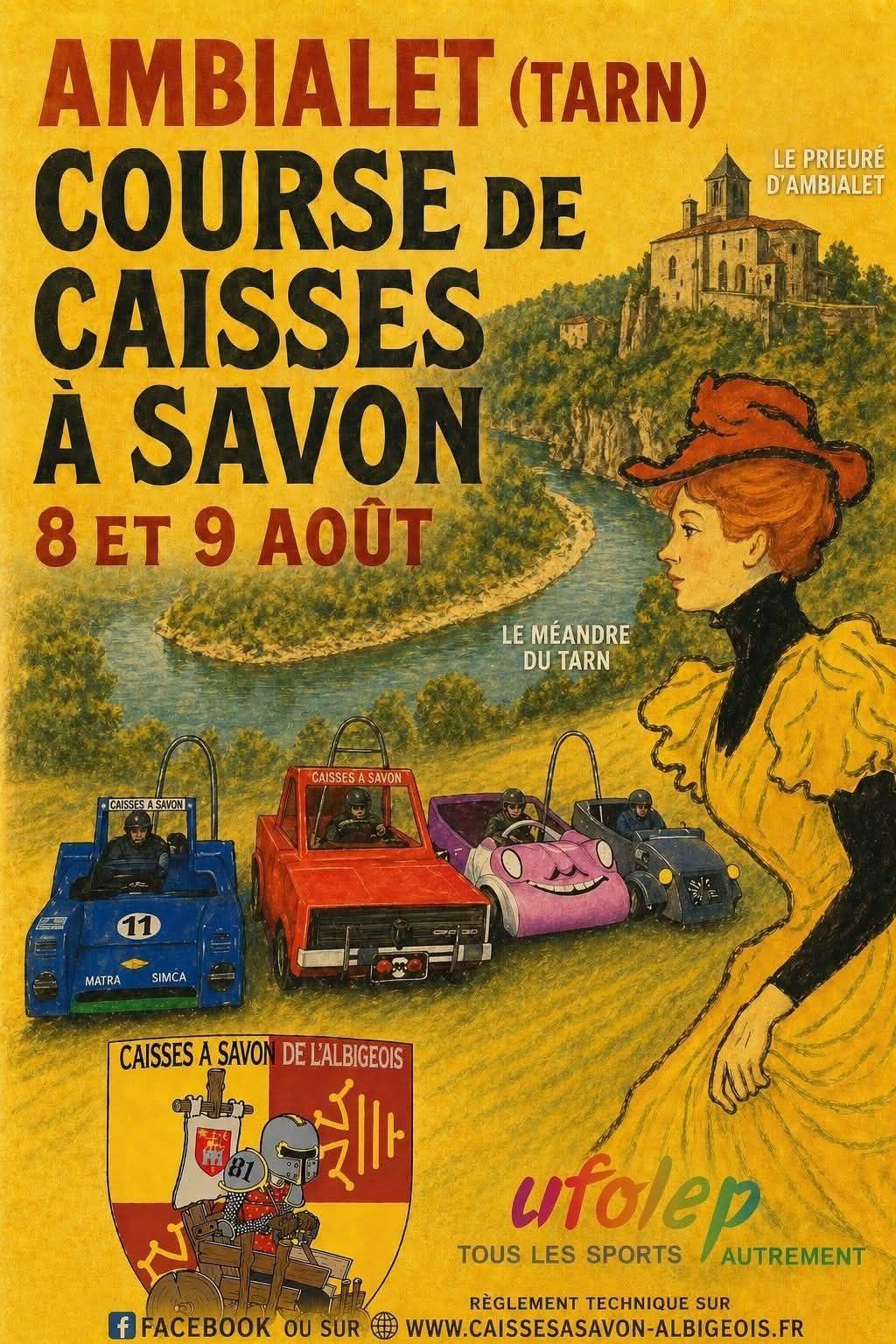 Course de caisses à savon, à Ambialet