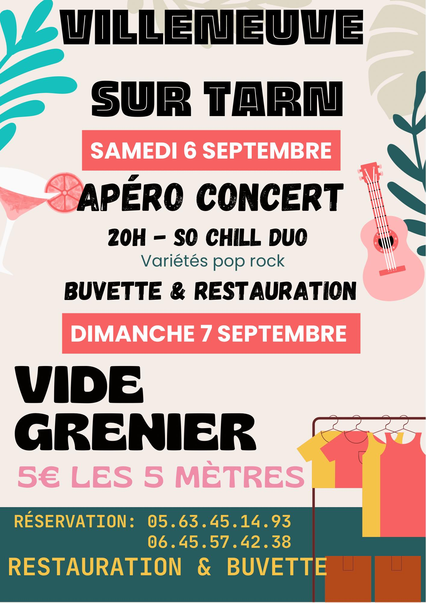 Apéro-concert et vide-grenier, à Villeneuve-sur-Tarn