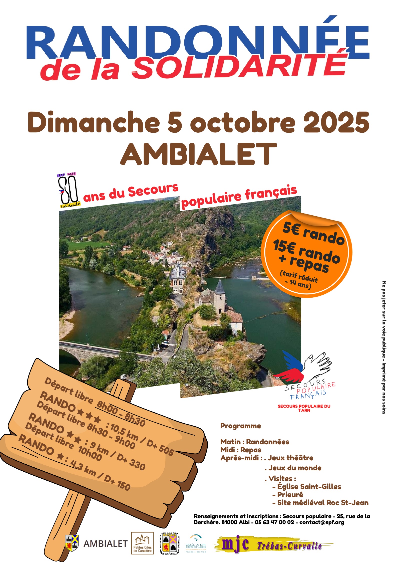 Randonnée de la solidarité, à Ambialet