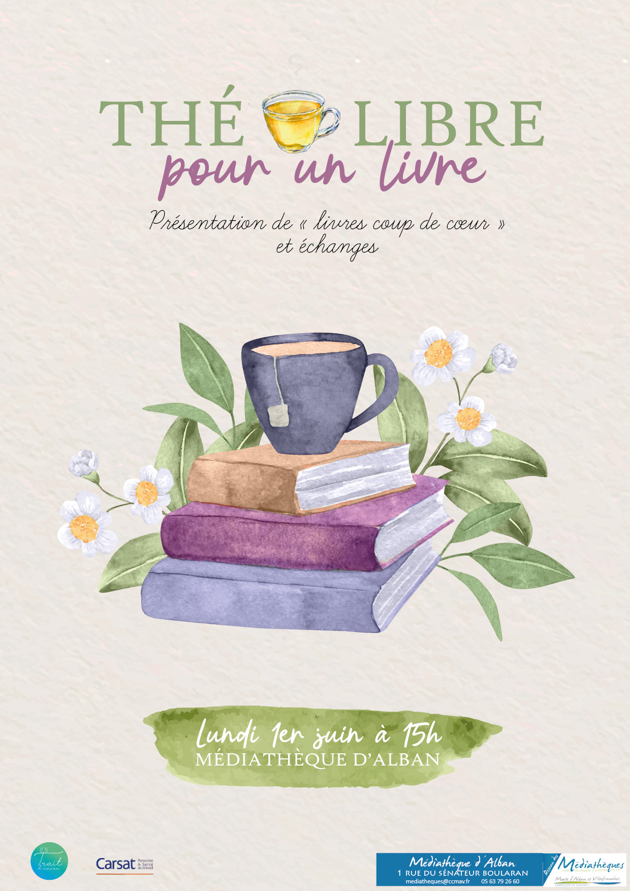 Thé libre pour un livre