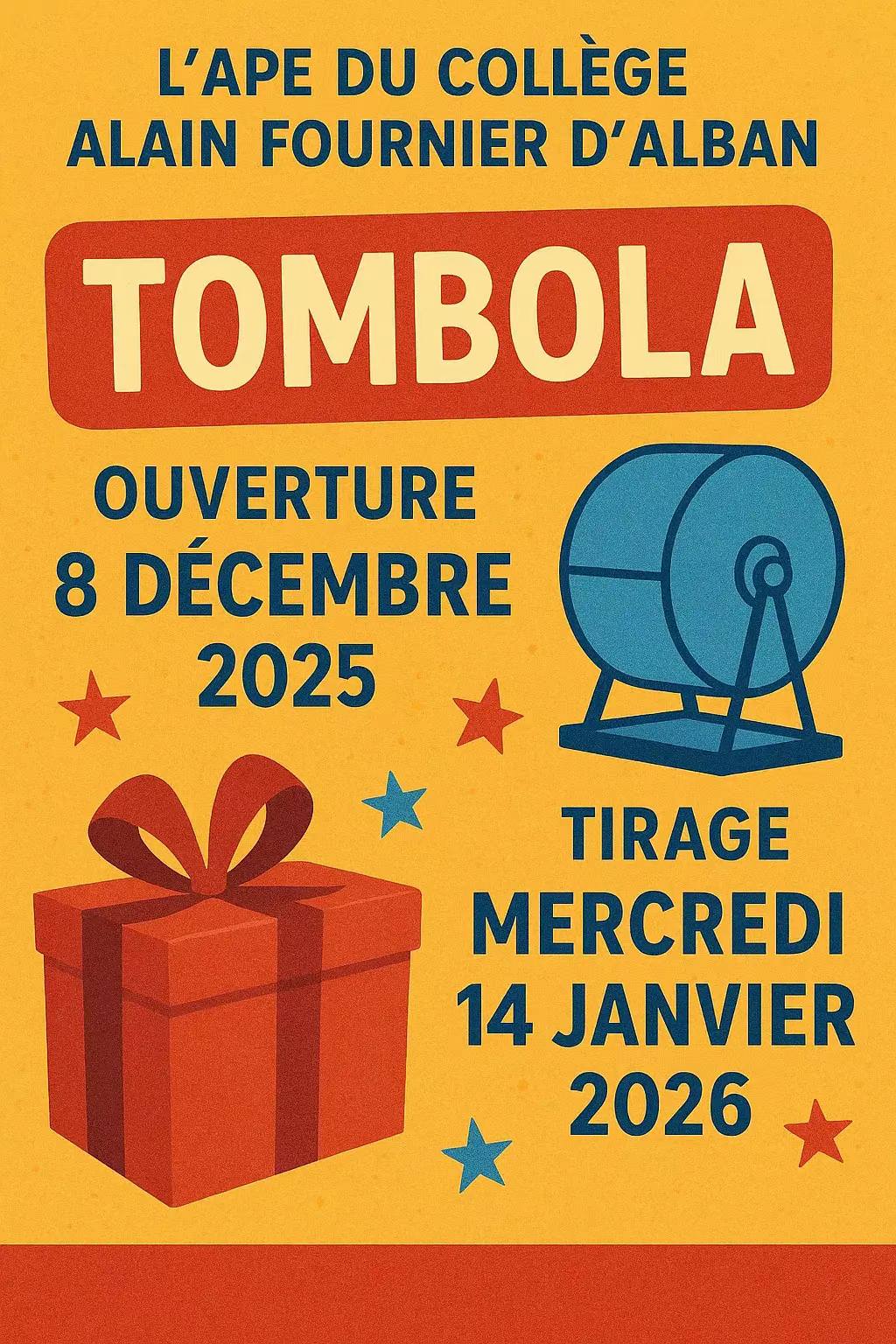 Tombola, au collège Alain Fournier 